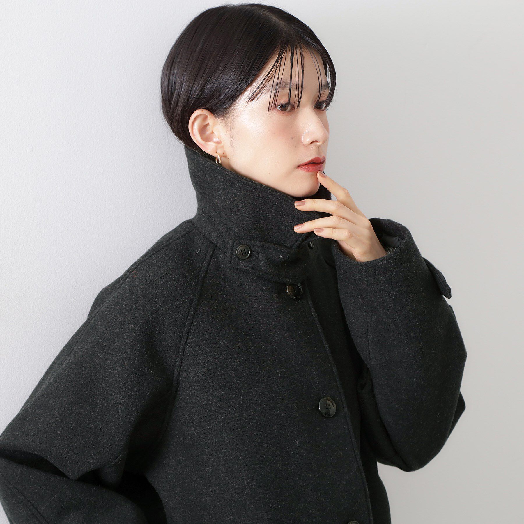 THE SHOP TK「ジャージメルトンスタンドカラーコート」|その他|