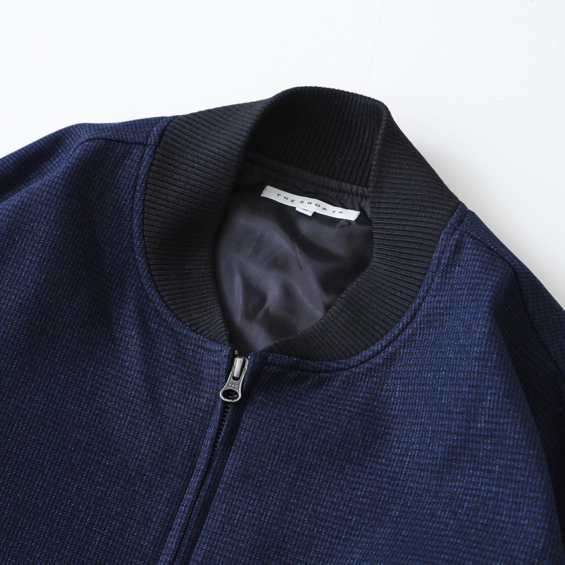 THE SHOP TK「【1ランク上の大人カジュアルに】異素材コンビ リブブルゾン」|ブルゾン・スタジャン|