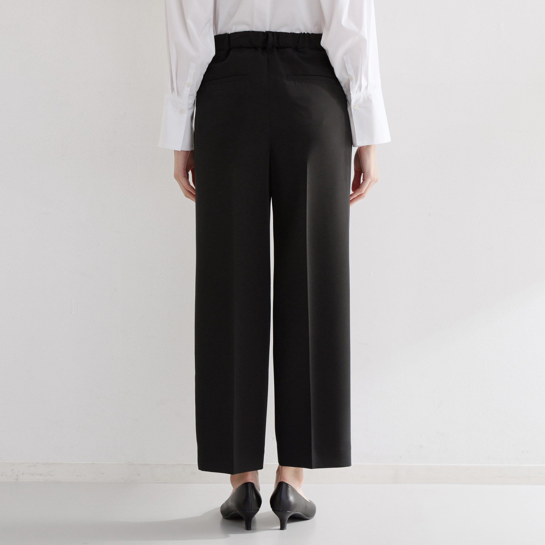 THE SHOP TK「【通勤スタイルに】ダブルクロスワイドパンツ/セットアップ可」|その他|