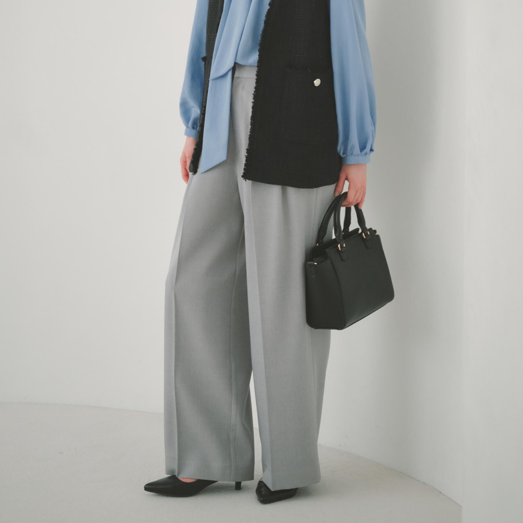 THE SHOP TK「【通勤にもデイリーにも】CAVIAN 2タックワイドパンツ/セットアップ可」|その他|