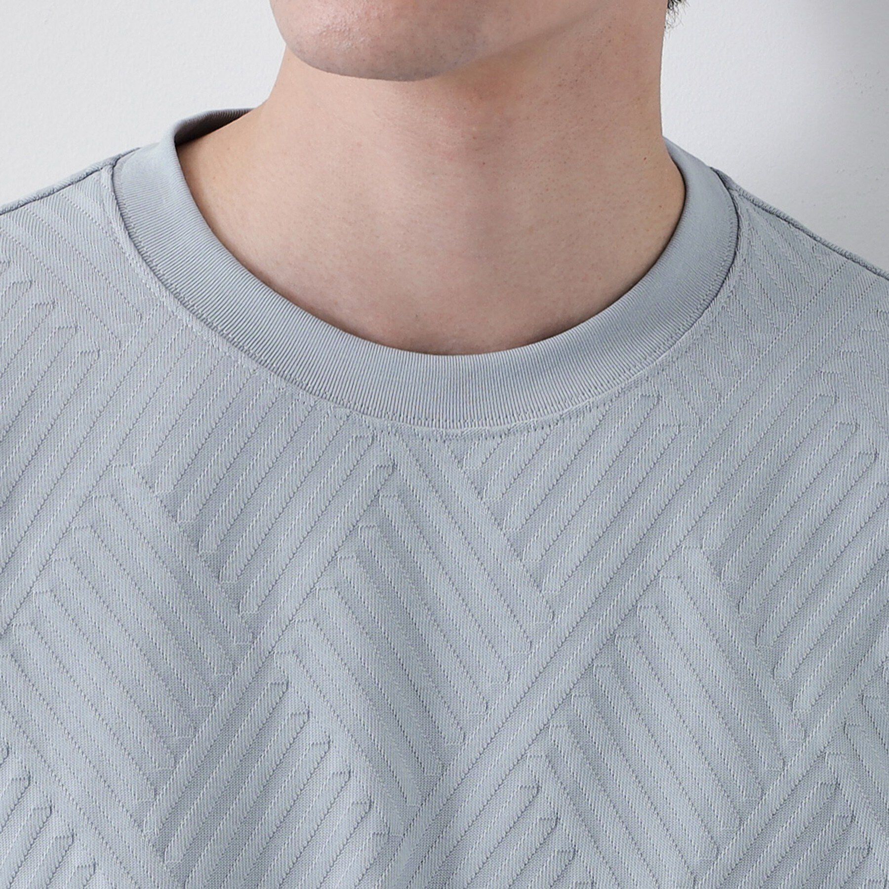 THE SHOP TK「【長く愛せる、定番ロンT】リンクスジャカード長袖Tシャツ」|Tシャツ・カットソー|