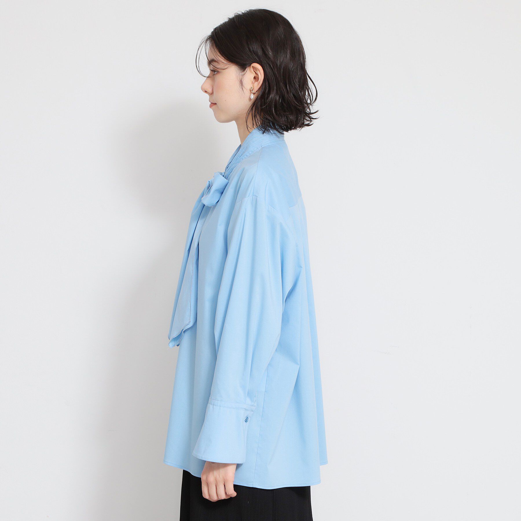 THE SHOP TK「【通勤スタイルに】タックボウタイブラウス」|シャツ・ブラウス|