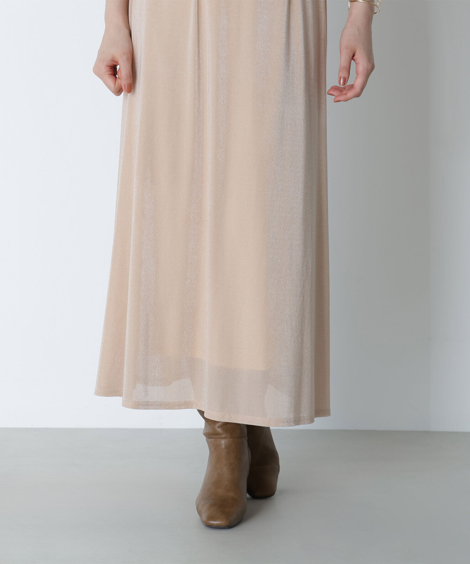  「ベロアライクナロースカート」|スカート|