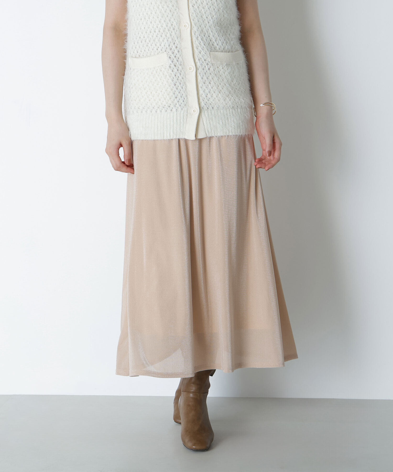  「ベロアライクナロースカート」|スカート|