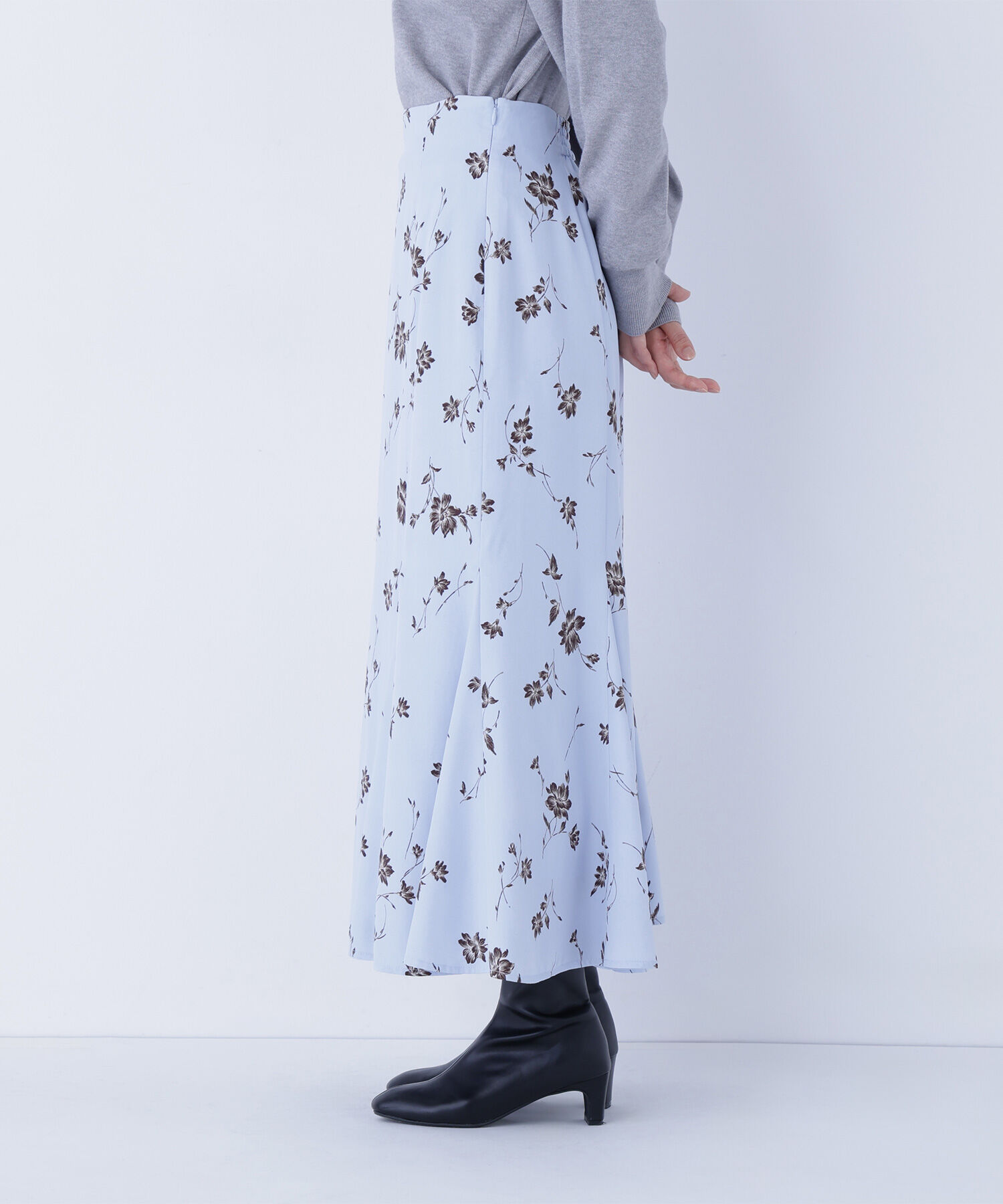  「プリントヘム切替マーメイドスカート」|スカート|