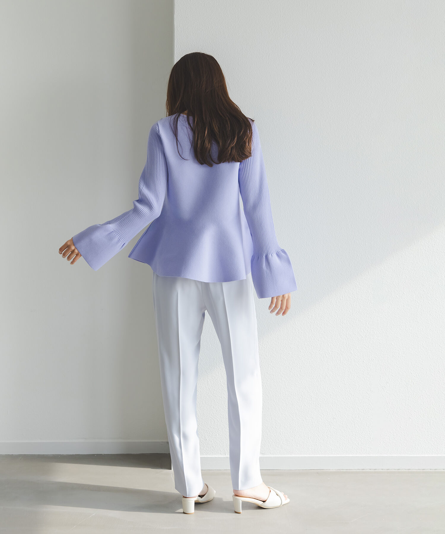  「ベルスリーブペプラムニット」|ニット・セーター|