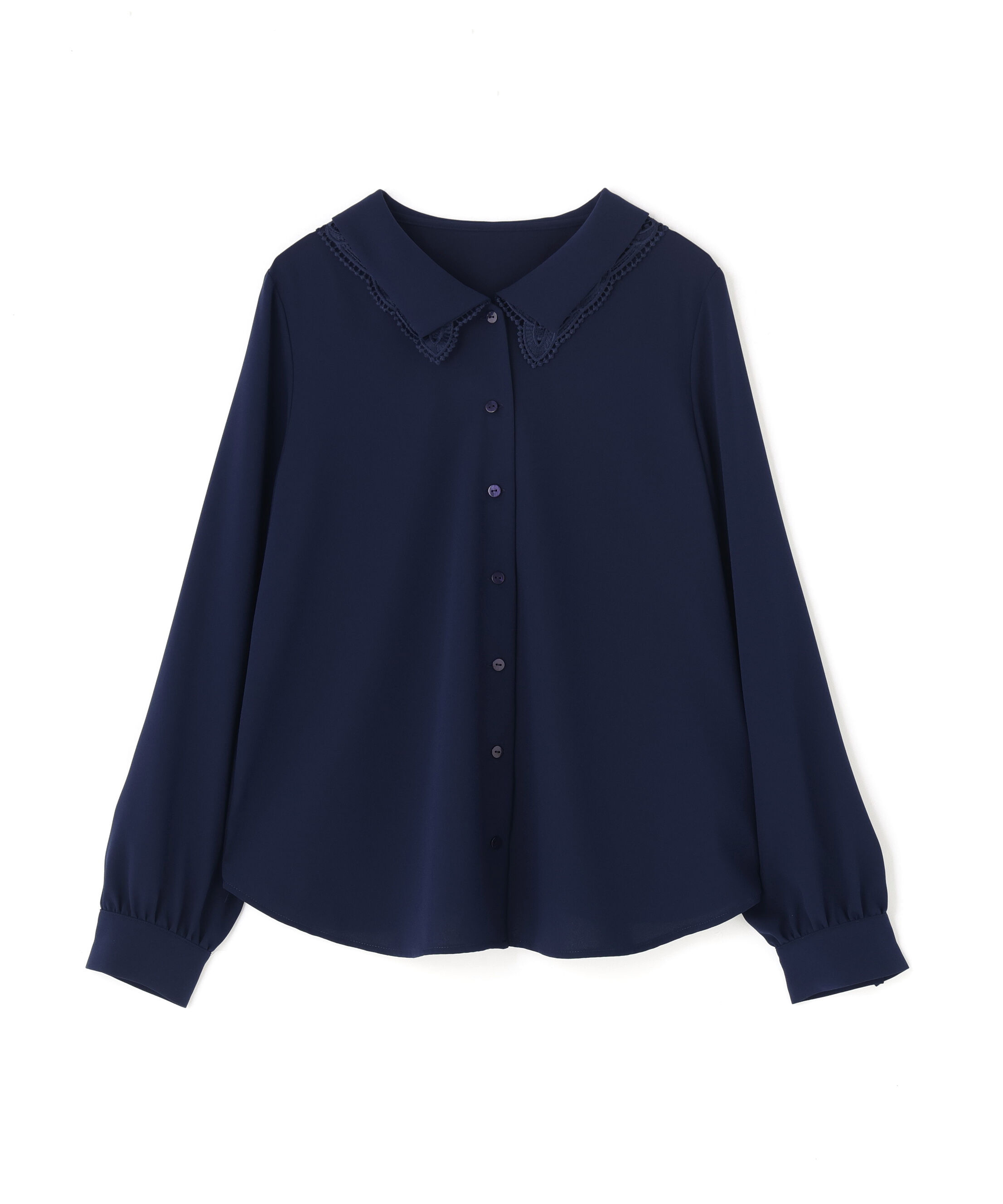  「レースダブルカラーブラウス」|シャツ・ブラウス|