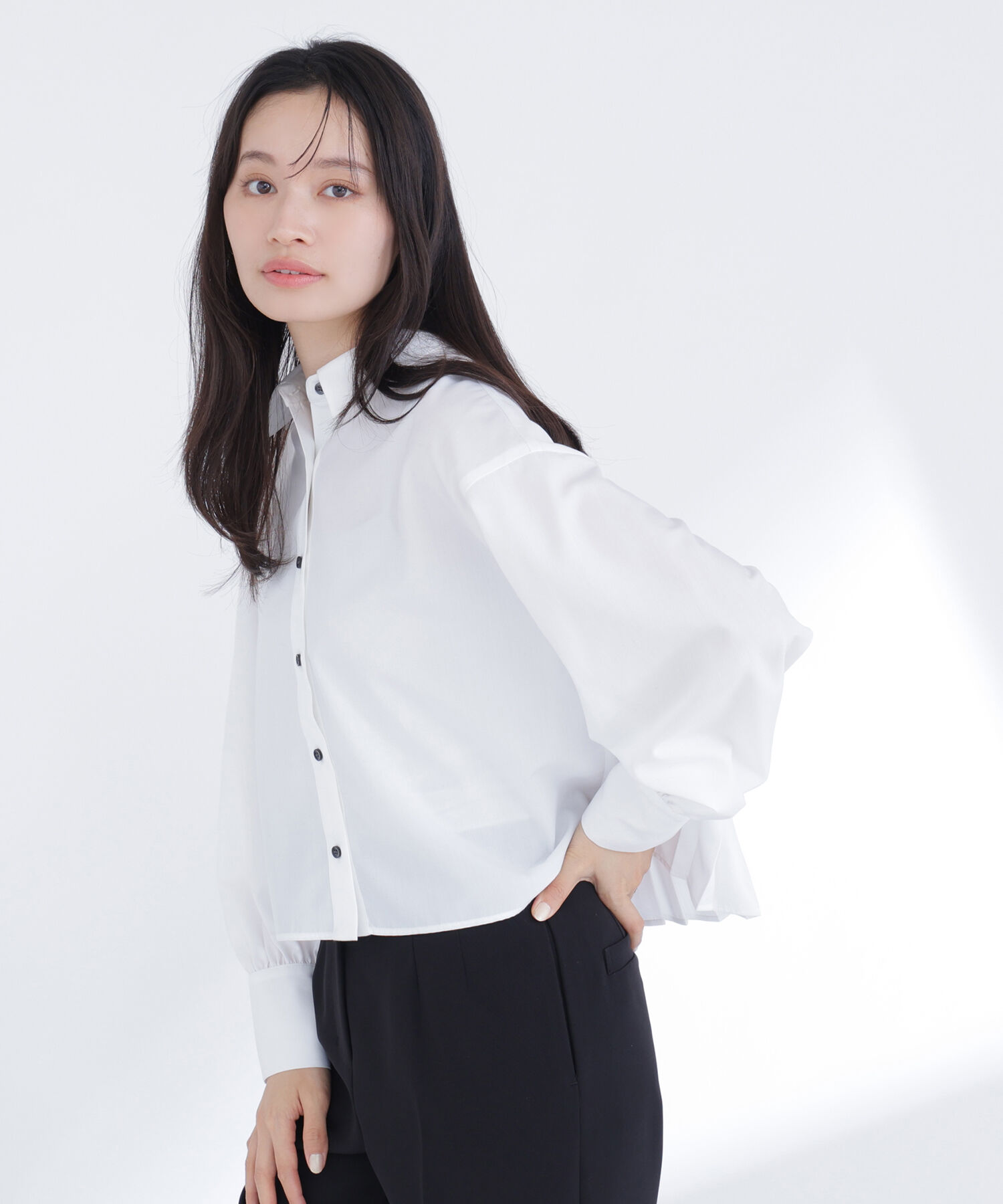  「バックプリーツデザインシャツ」|シャツ・ブラウス|