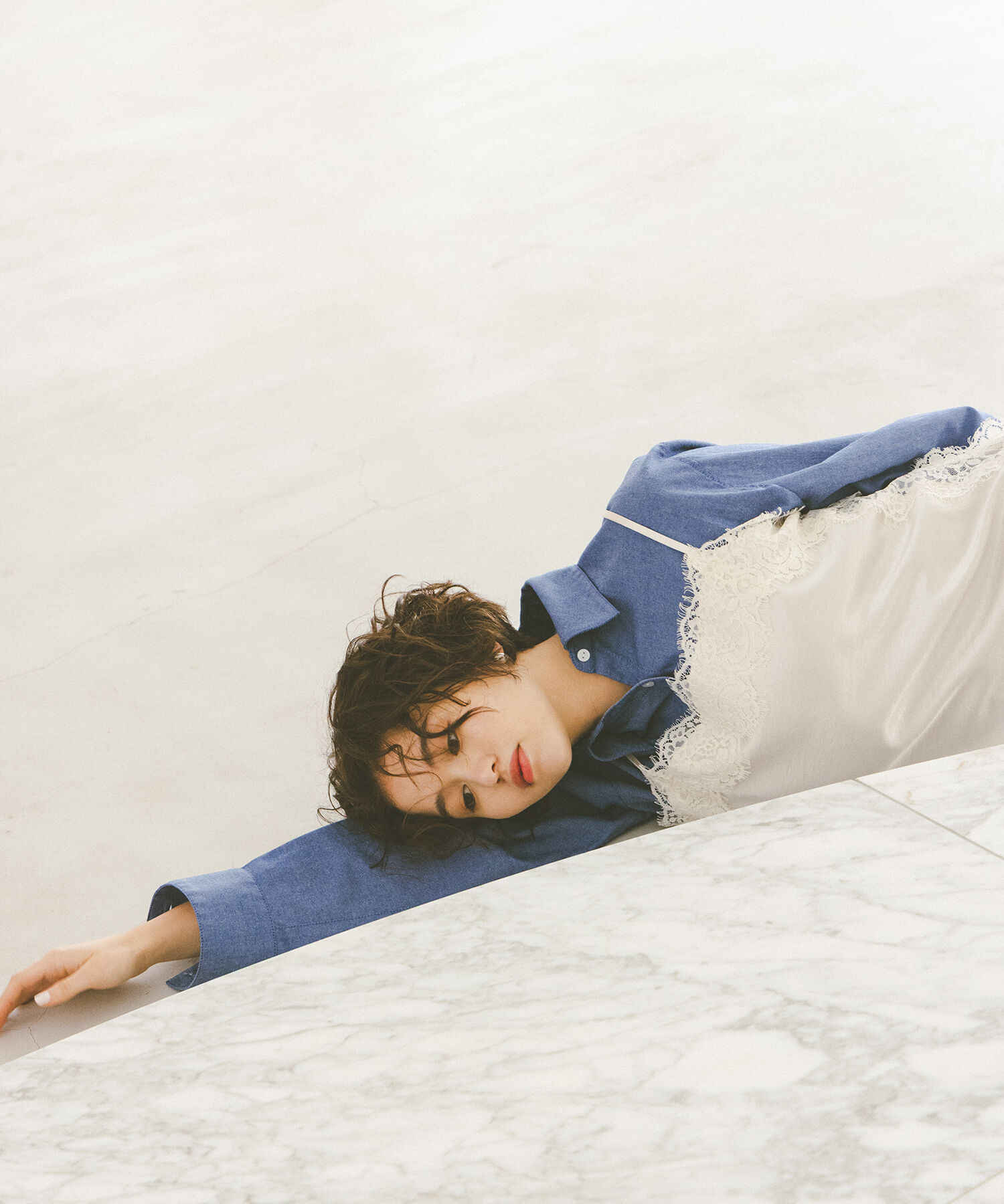  「〈N.〉サテンレースキャミソール」|シャツ・ブラウス|