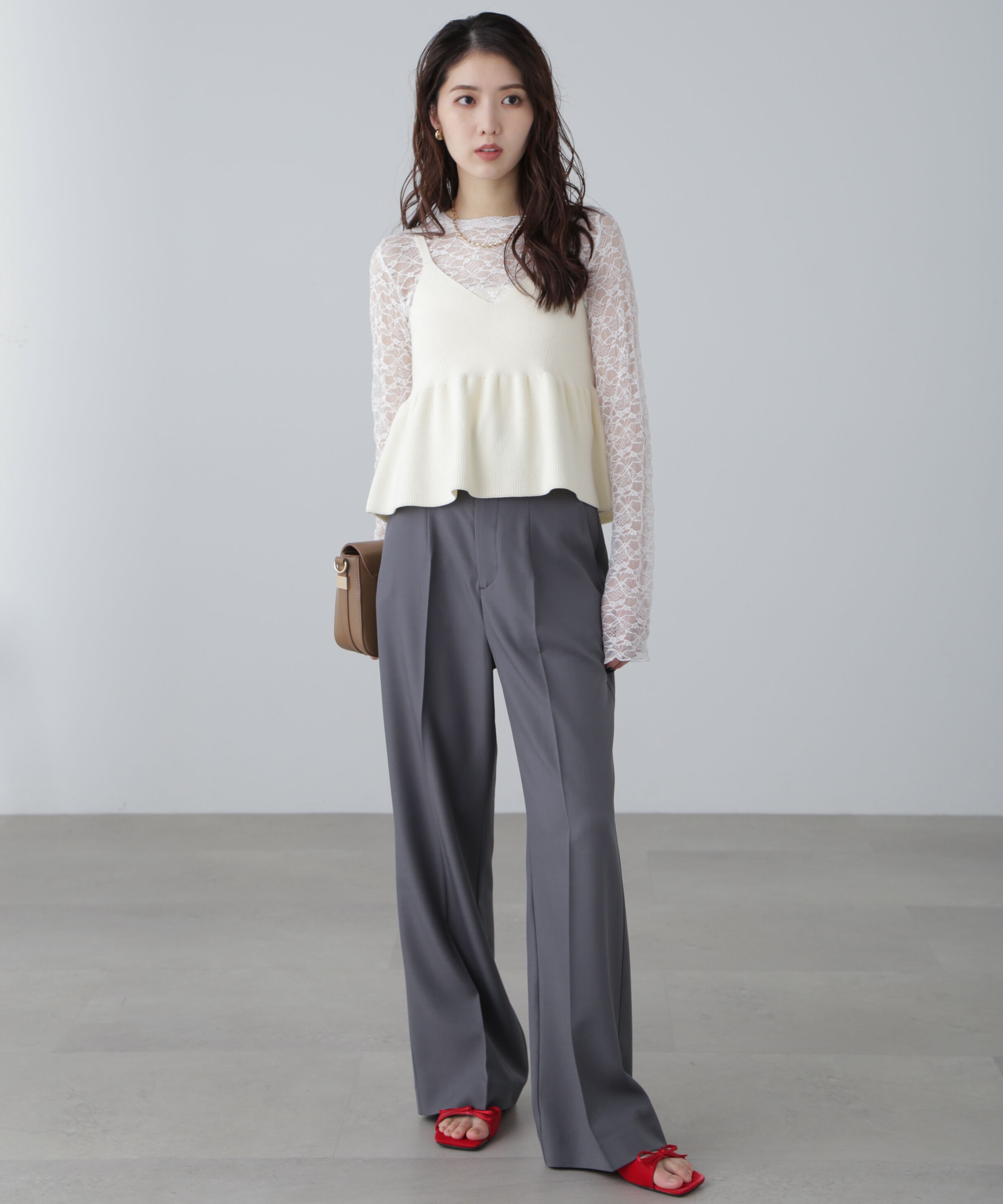  「ニットペプラムビスチェ」|ニット・セーター|