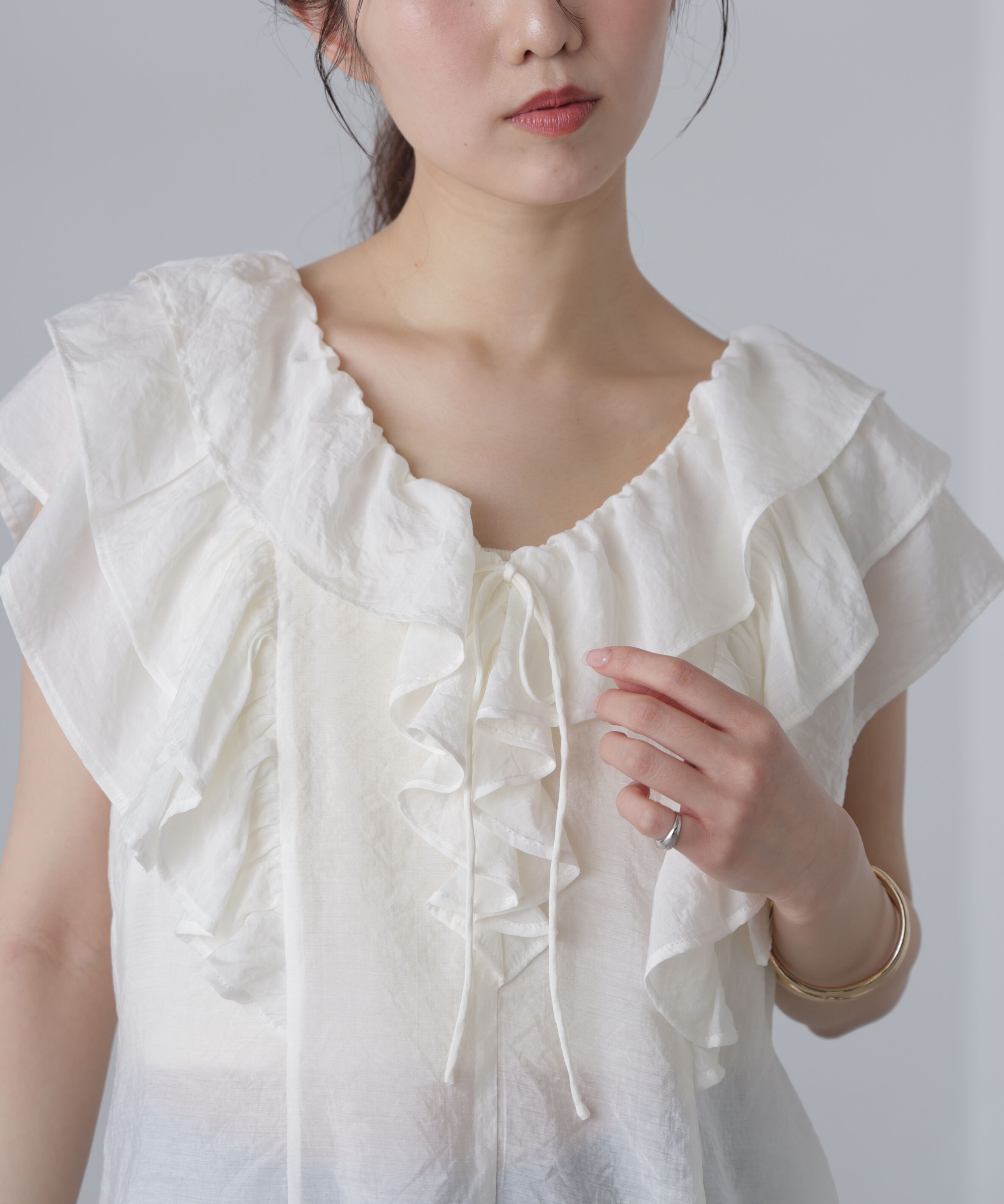  「フリルフレンチブラウス」|シャツ・ブラウス|