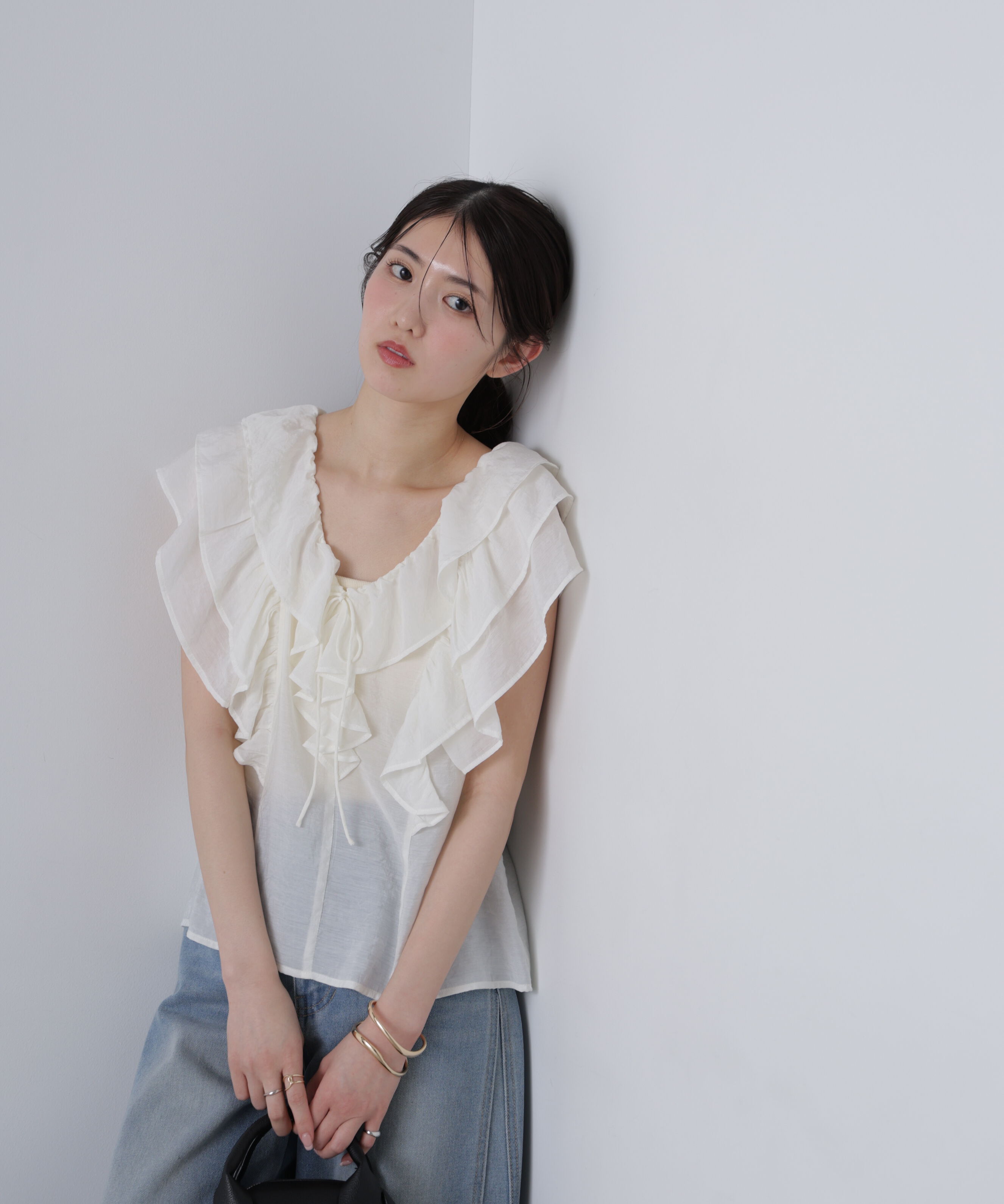  「フリルフレンチブラウス」|シャツ・ブラウス|