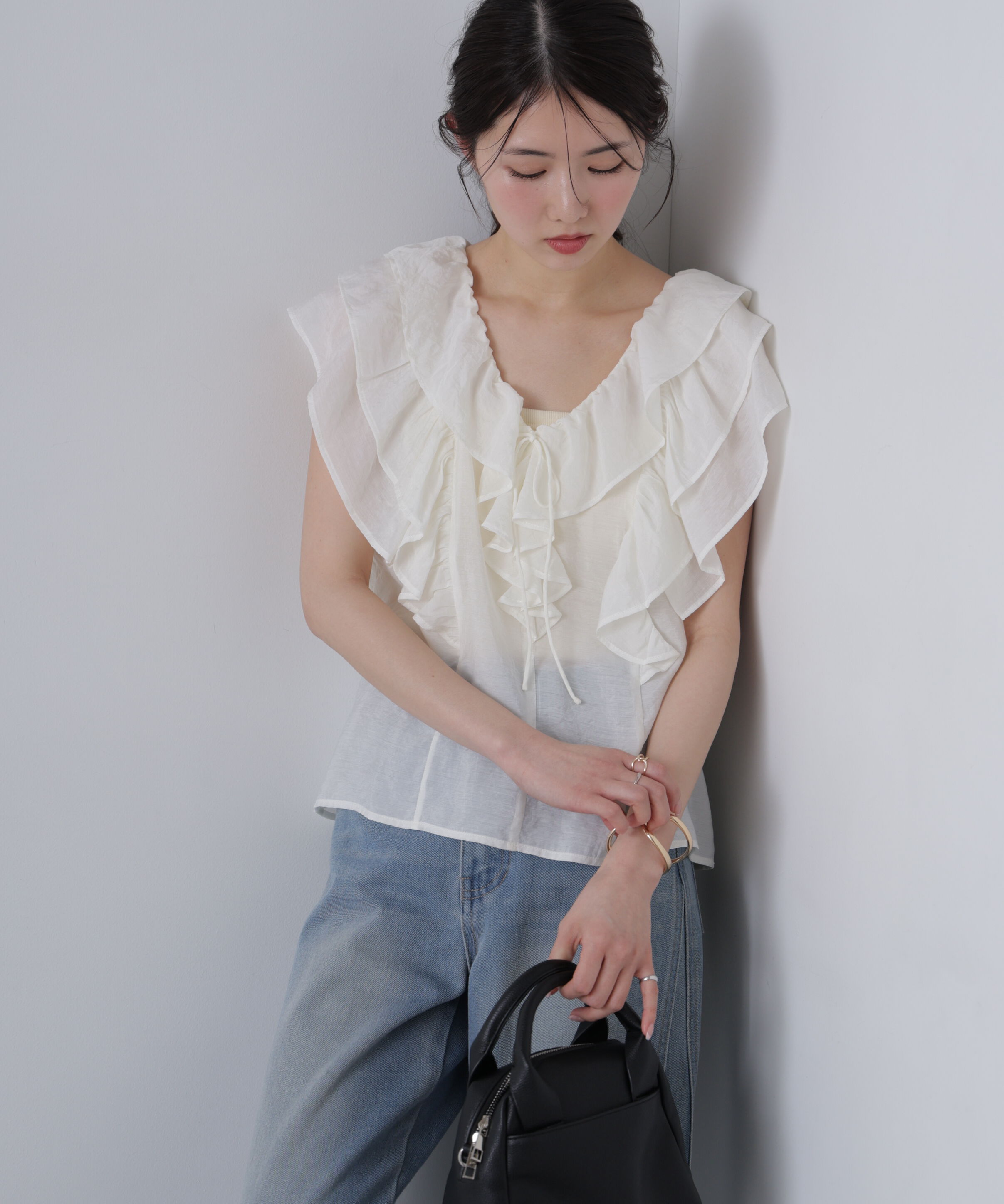  「フリルフレンチブラウス」|シャツ・ブラウス|