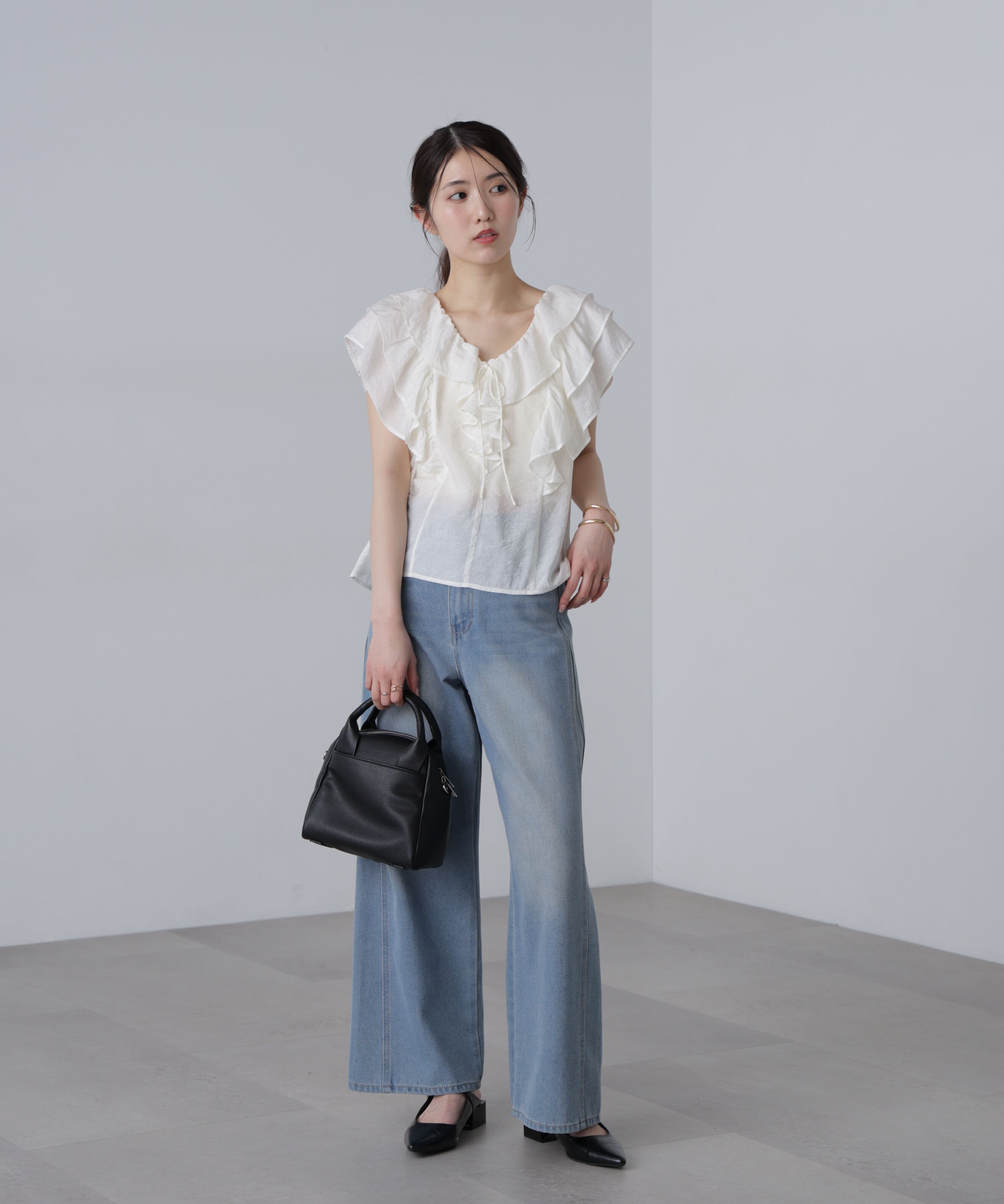  「フリルフレンチブラウス」|シャツ・ブラウス|