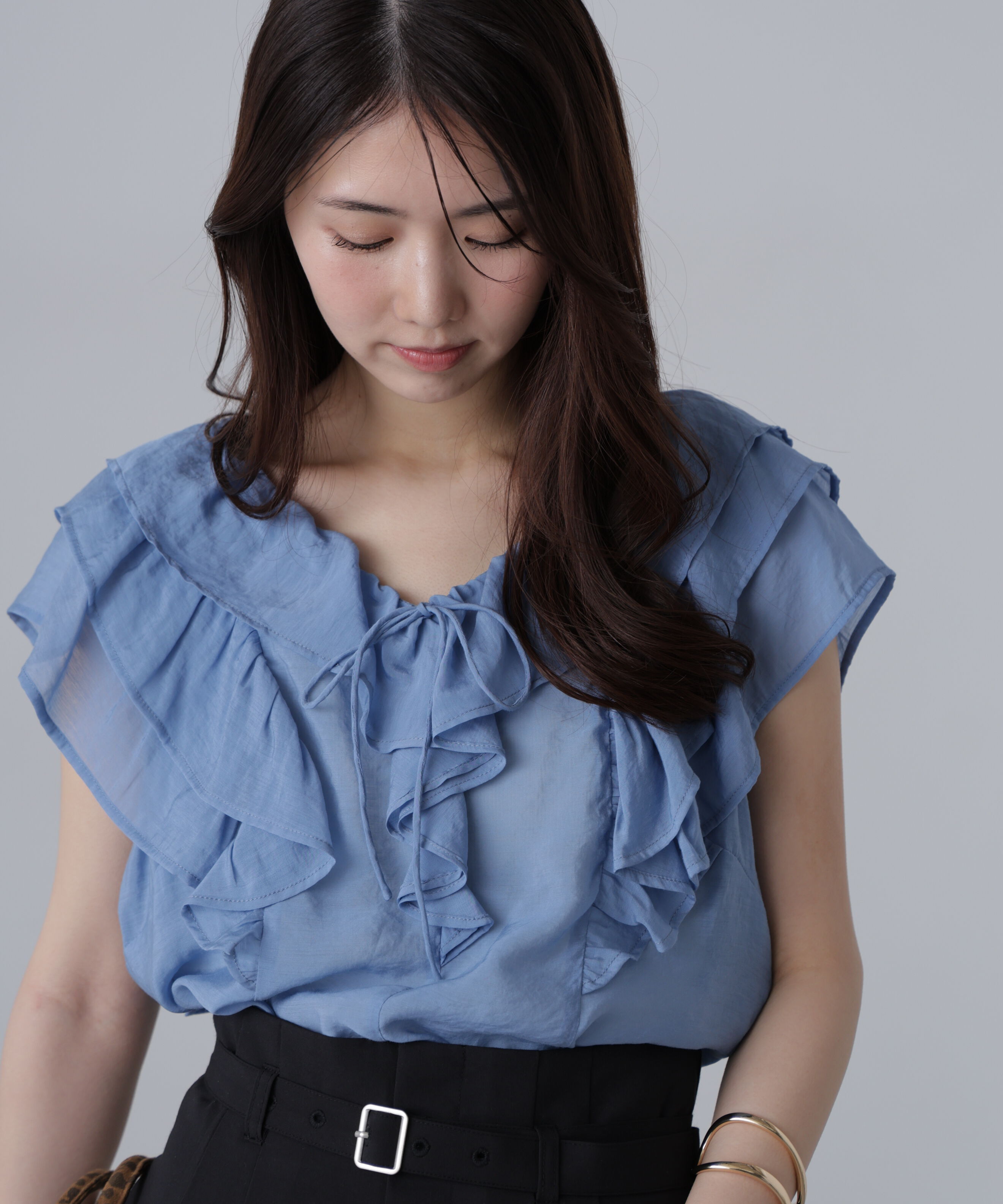  「フリルフレンチブラウス」|シャツ・ブラウス|