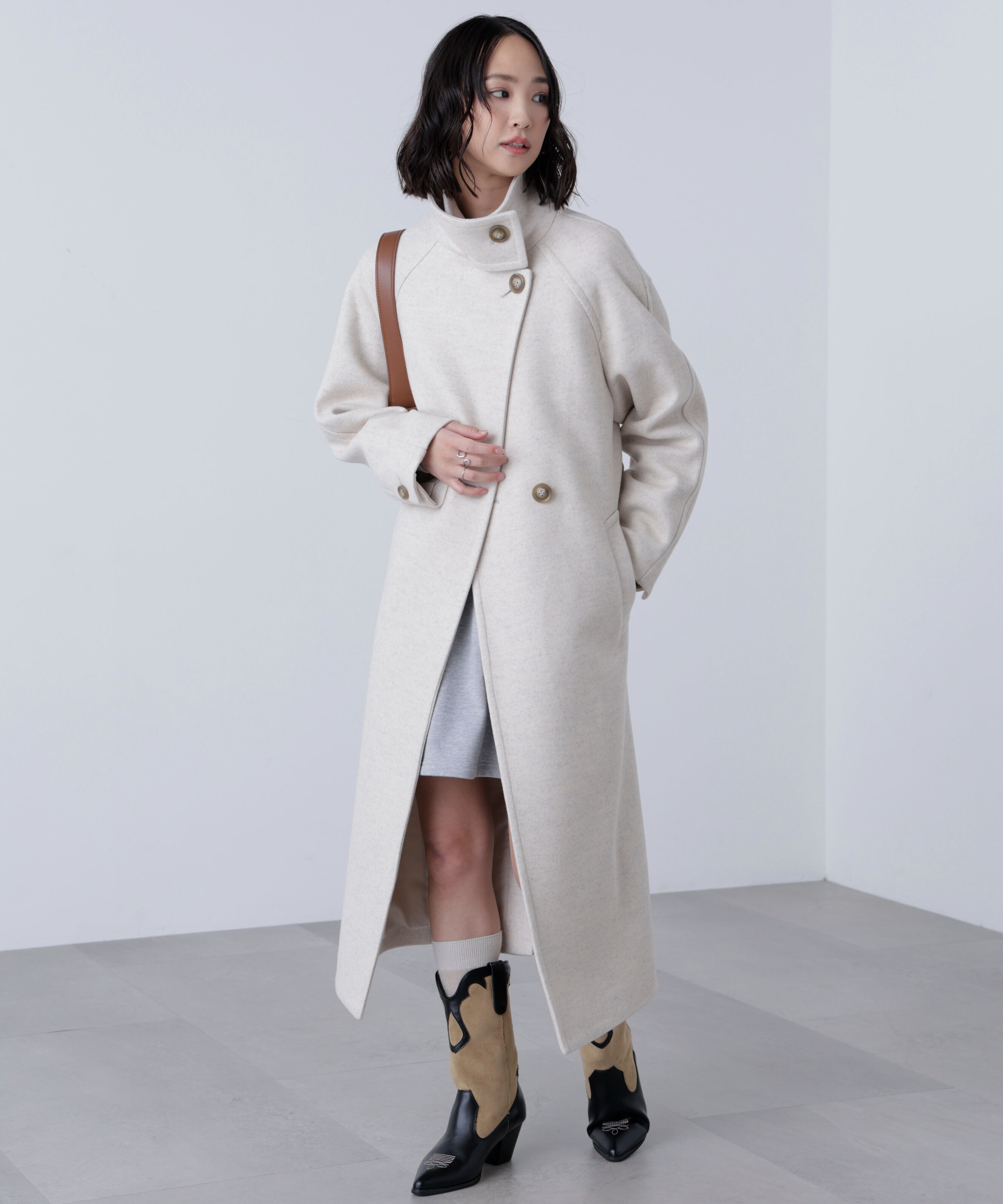  「[累計販売5000枚！選べる4色]スタンドカラーメルトンロングコート」|その他|