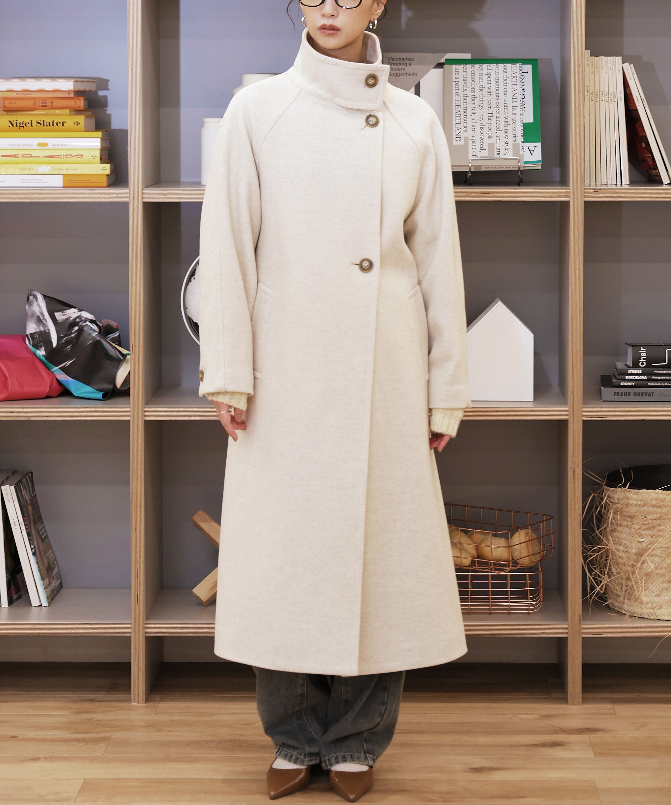  「[累計販売5000枚！選べる4色]スタンドカラーメルトンロングコート」|その他|