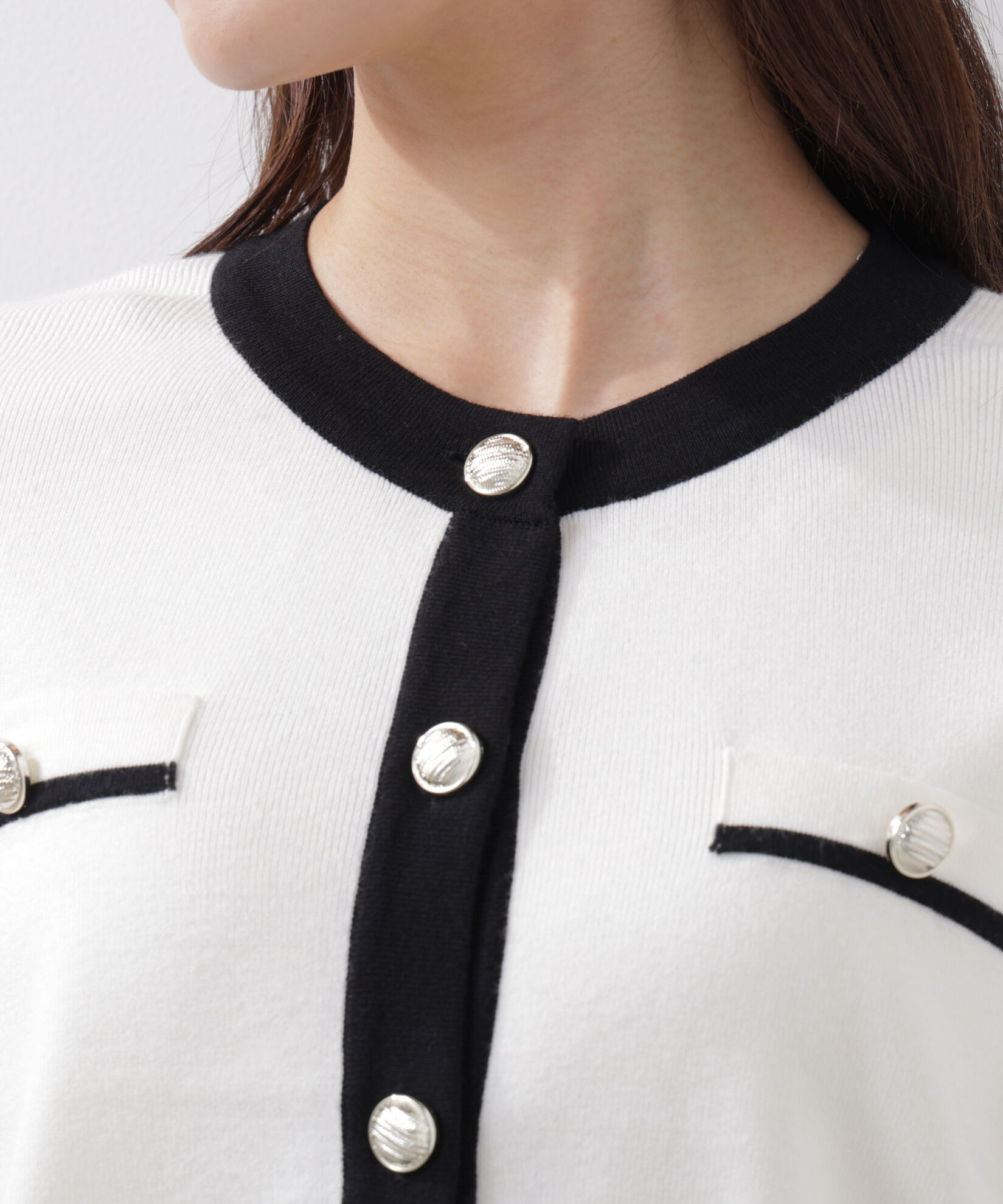 PROPORTION BODY DRESSING「バイカラーアンサンブル　26SS」|ニット・セーター|