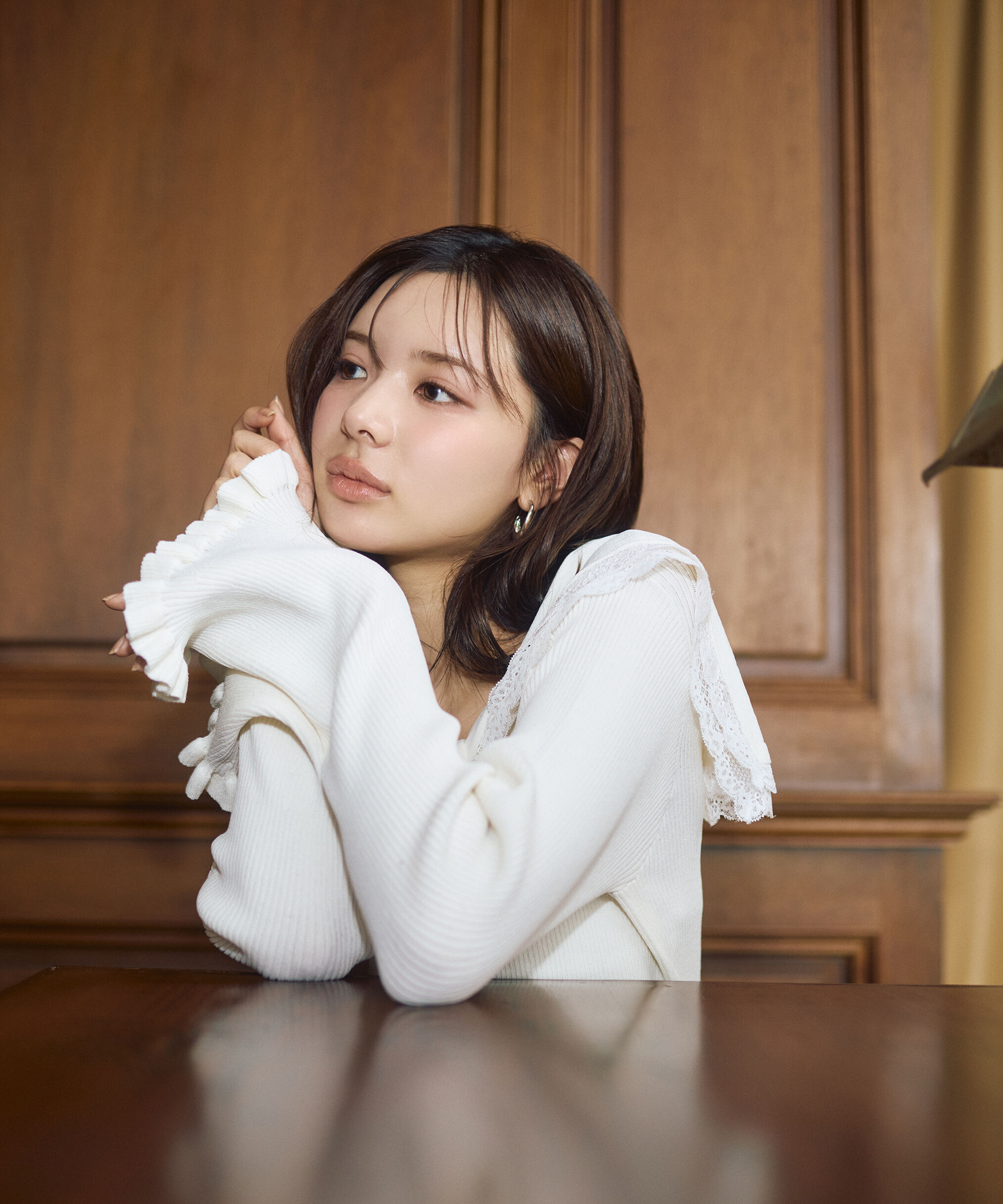 PROPORTION BODY DRESSING「＜新津のんさんコラボ＞〈a/mie〉セーラーニット 26SS」|カーディガン|