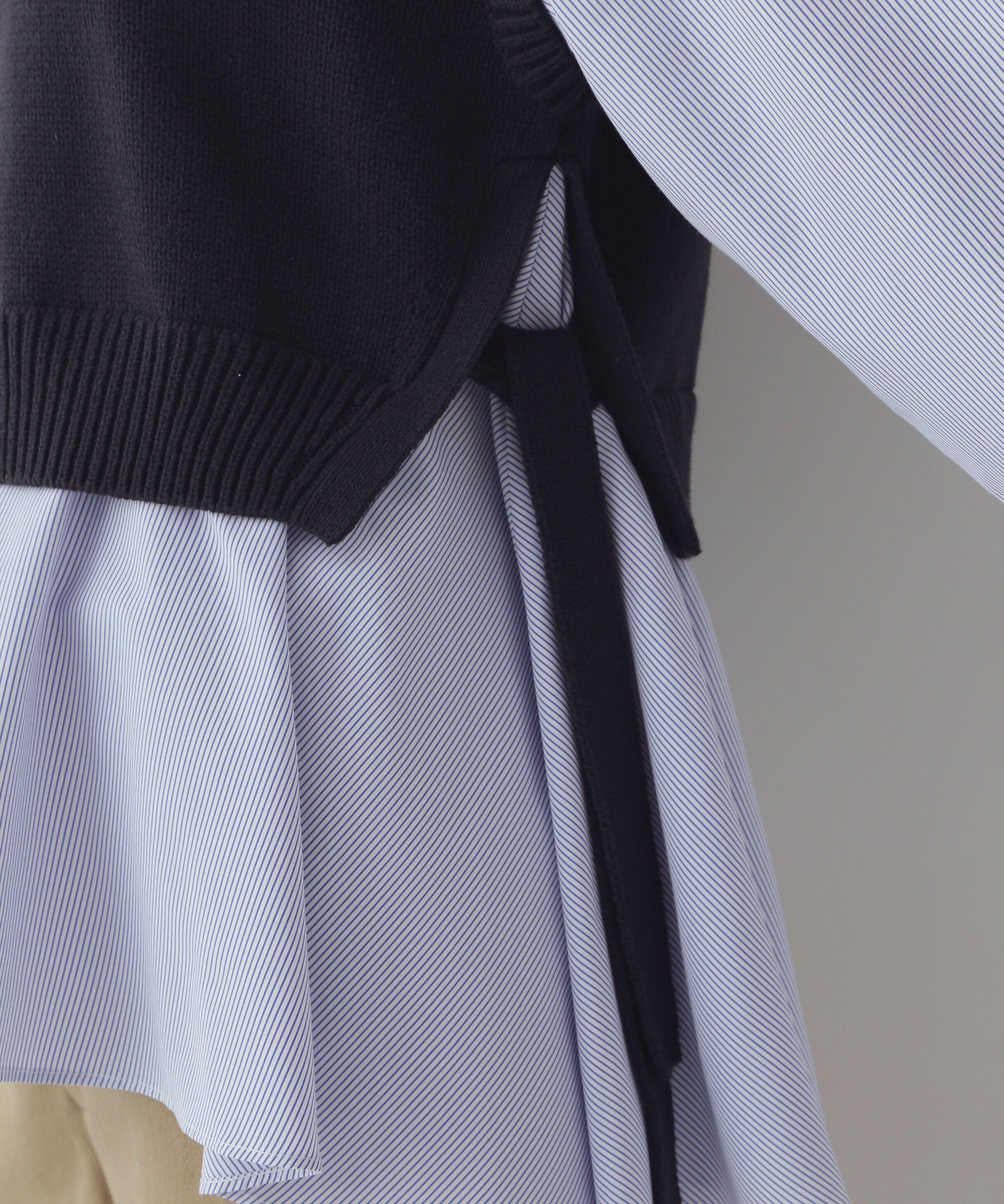  「◆布帛コンビニットプルオーバー」|ニット・セーター|