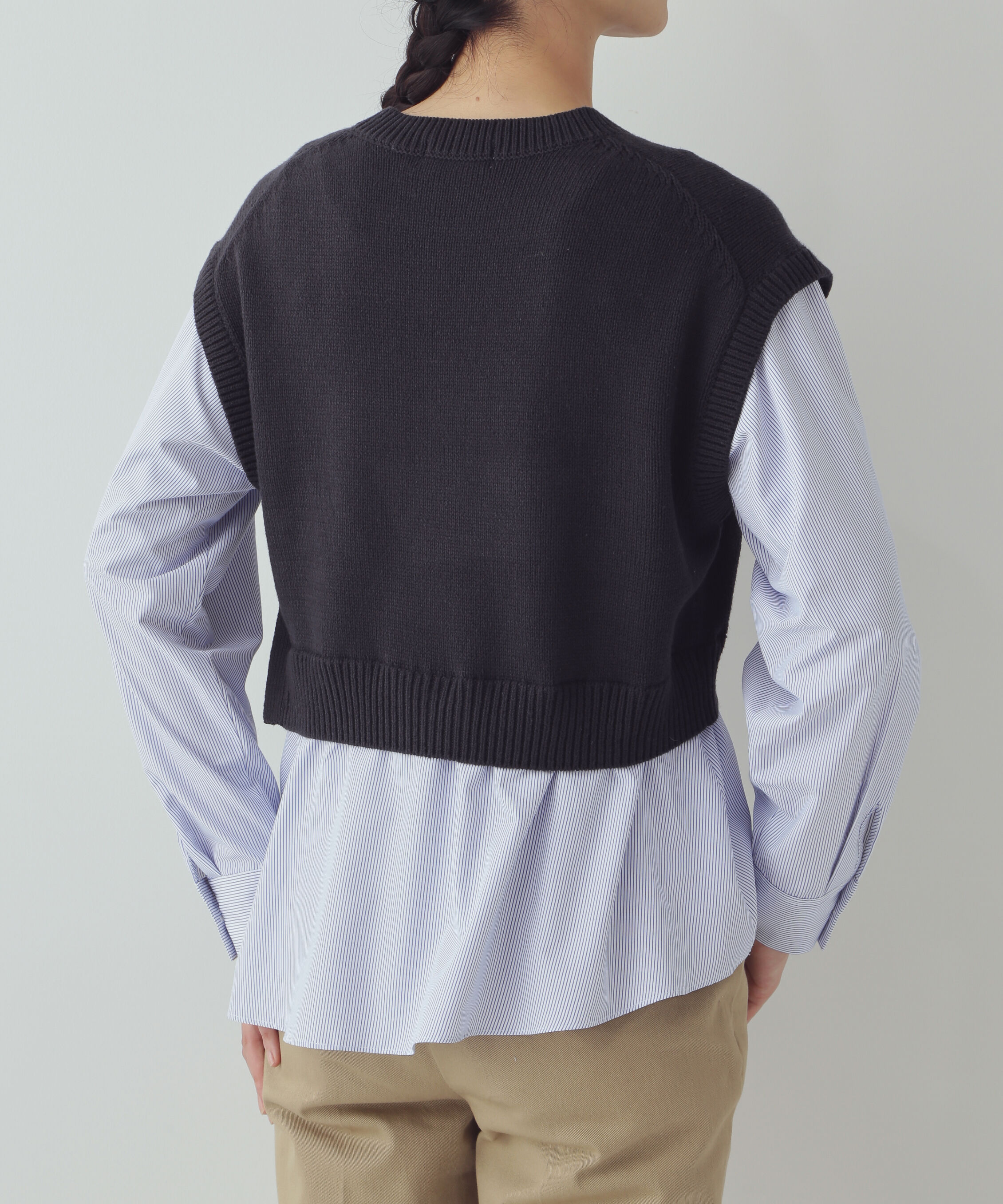  「◆布帛コンビニットプルオーバー」|ニット・セーター|