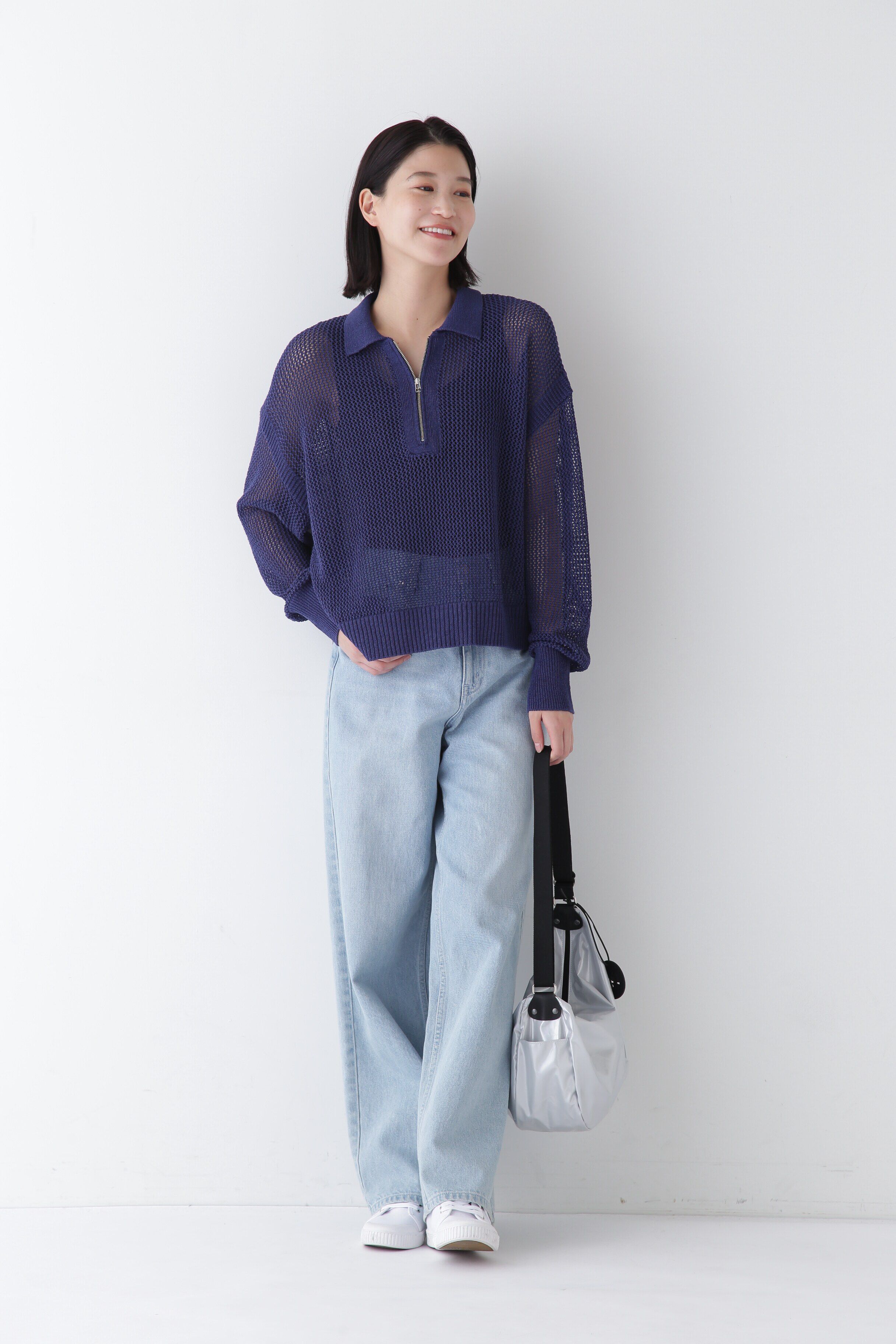  「◆【ウォッシャブル】テープヤーンメッシュスキッパープルオーバー」|ニット・セーター|