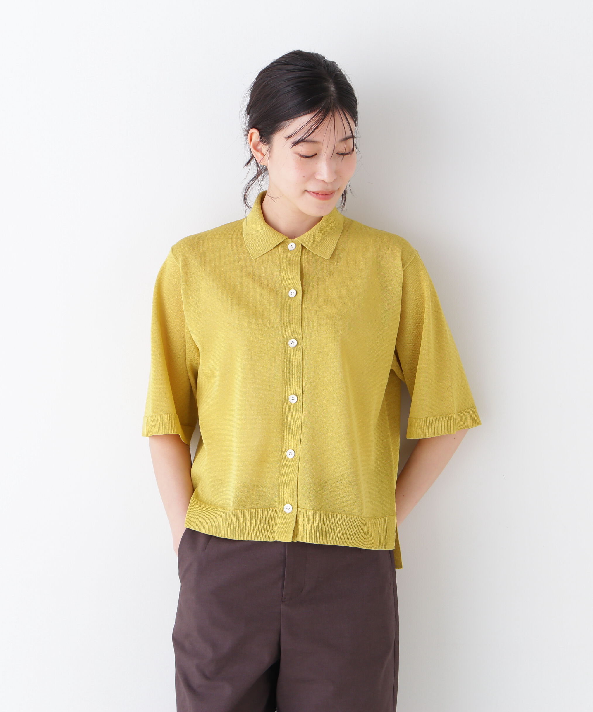  「◆シアーハイゲージ半袖カーディガン」|ニット・セーター|