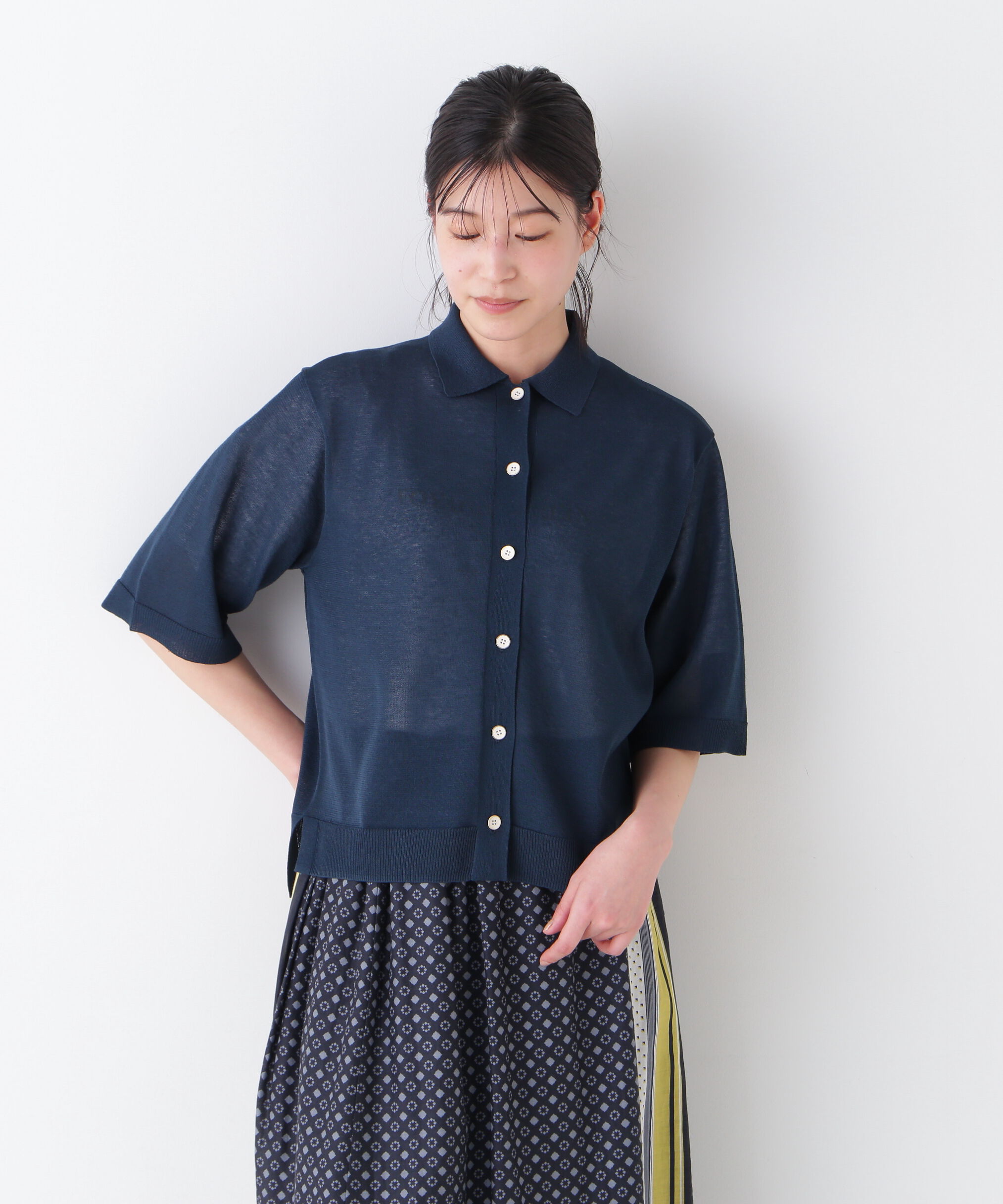  「◆シアーハイゲージ半袖カーディガン」|ニット・セーター|