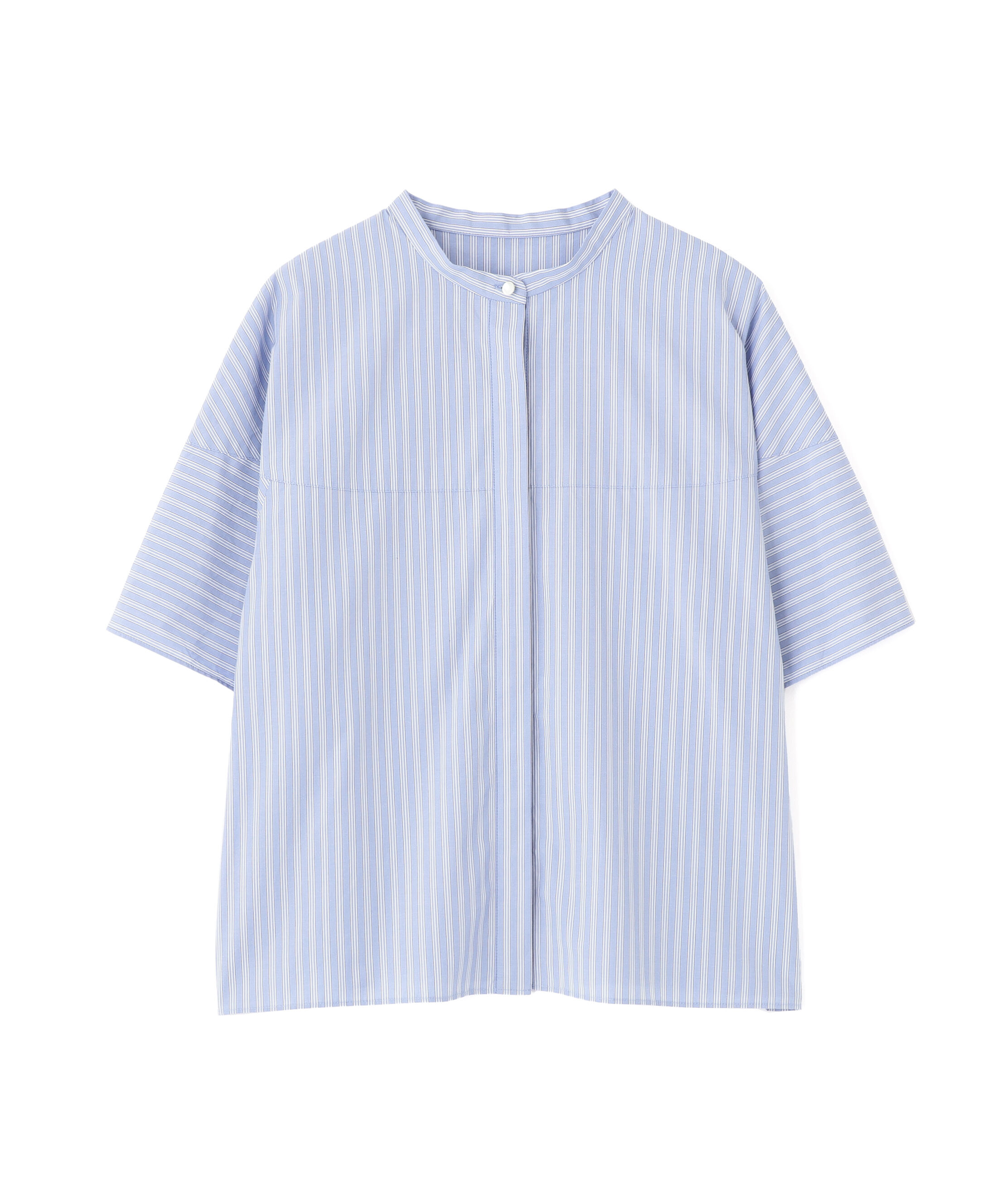  「◆ストライプローン６分袖ブラウス」|シャツ・ブラウス|