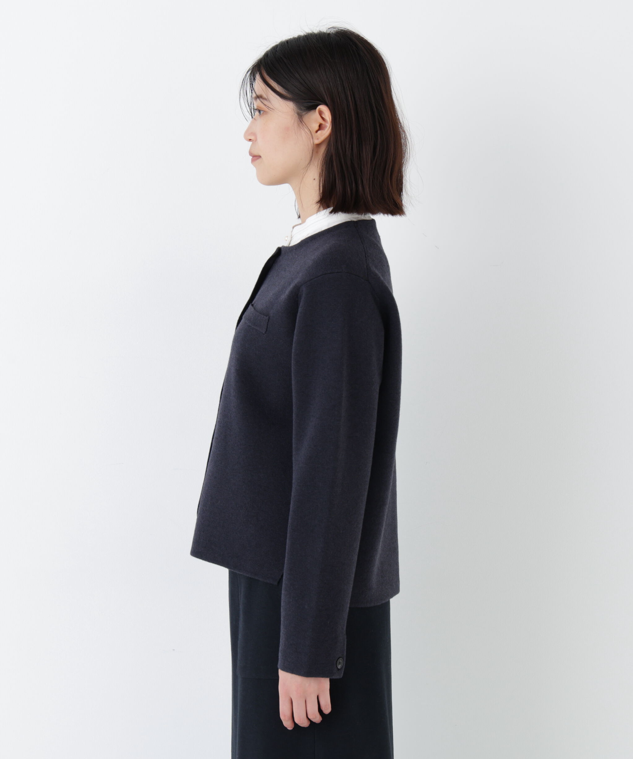  「◆ハイゲージミラノリブクルーネックジャケット」|その他|