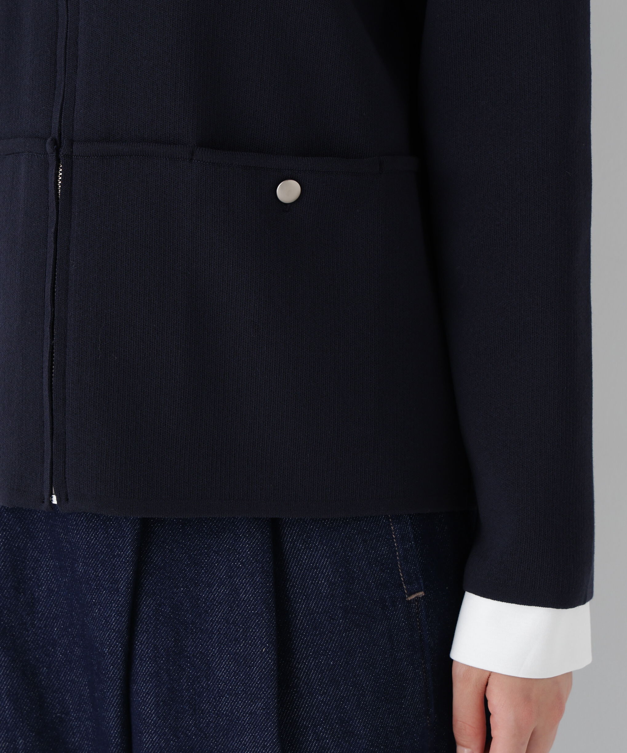  「◆《ウォッシャブル》コットンスムースジップアップジャケット」|その他|