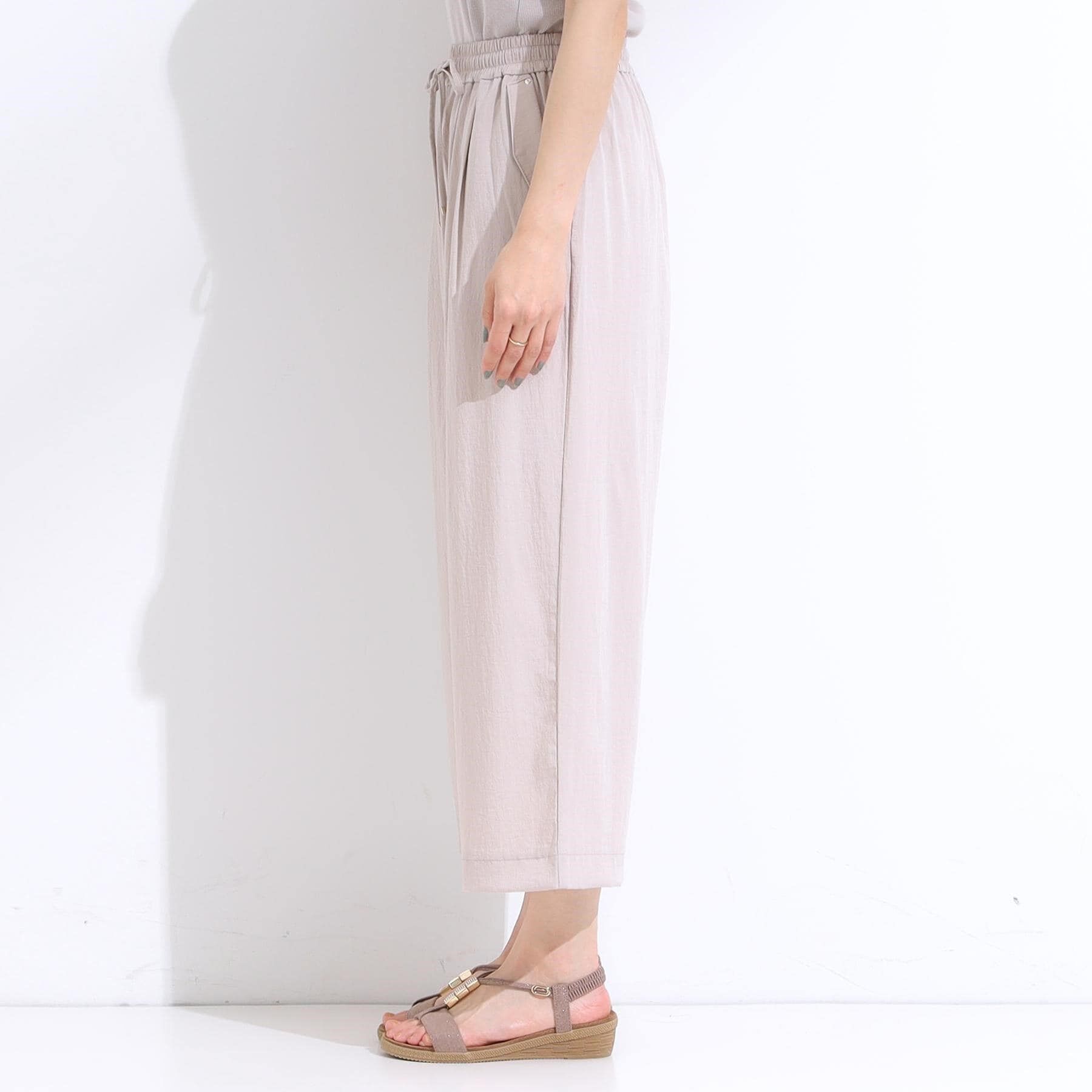 SHOO･LA･RUE「【着丈選べる/S-LL】触れる度ひんやり ゆるきれい イージーワイドパンツ」|その他|