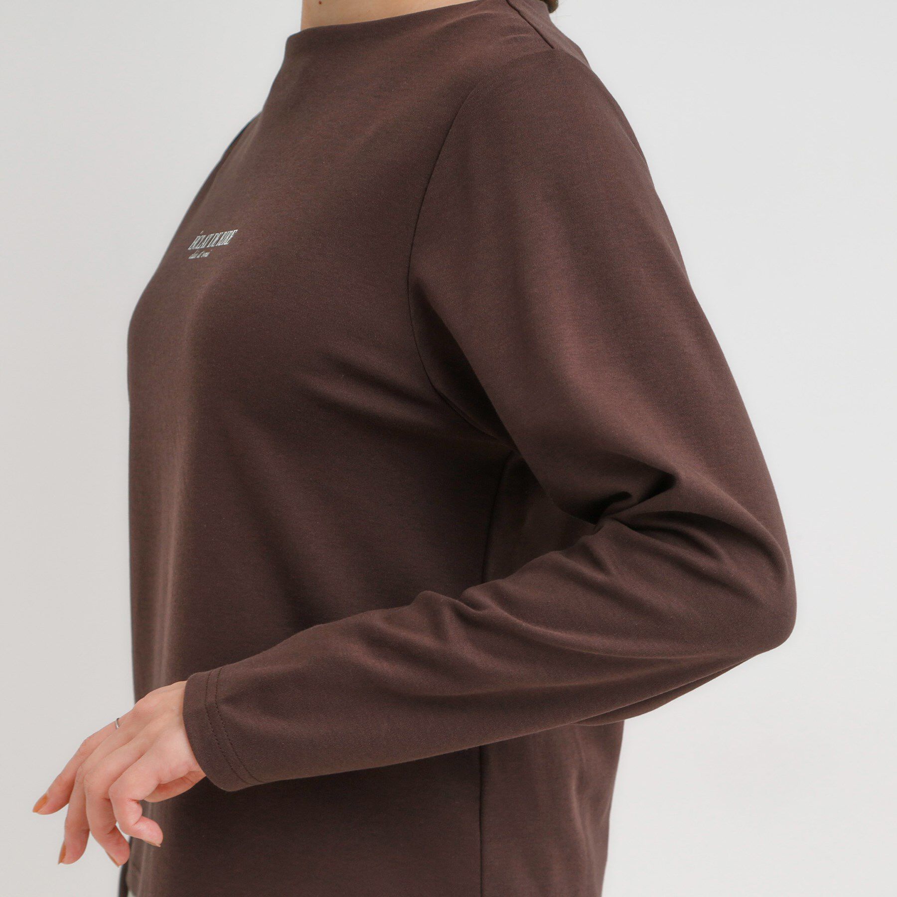 SHOO･LA･RUE「【S-LL】美しく見せる ボートネックロンT」|Tシャツ・カットソー|