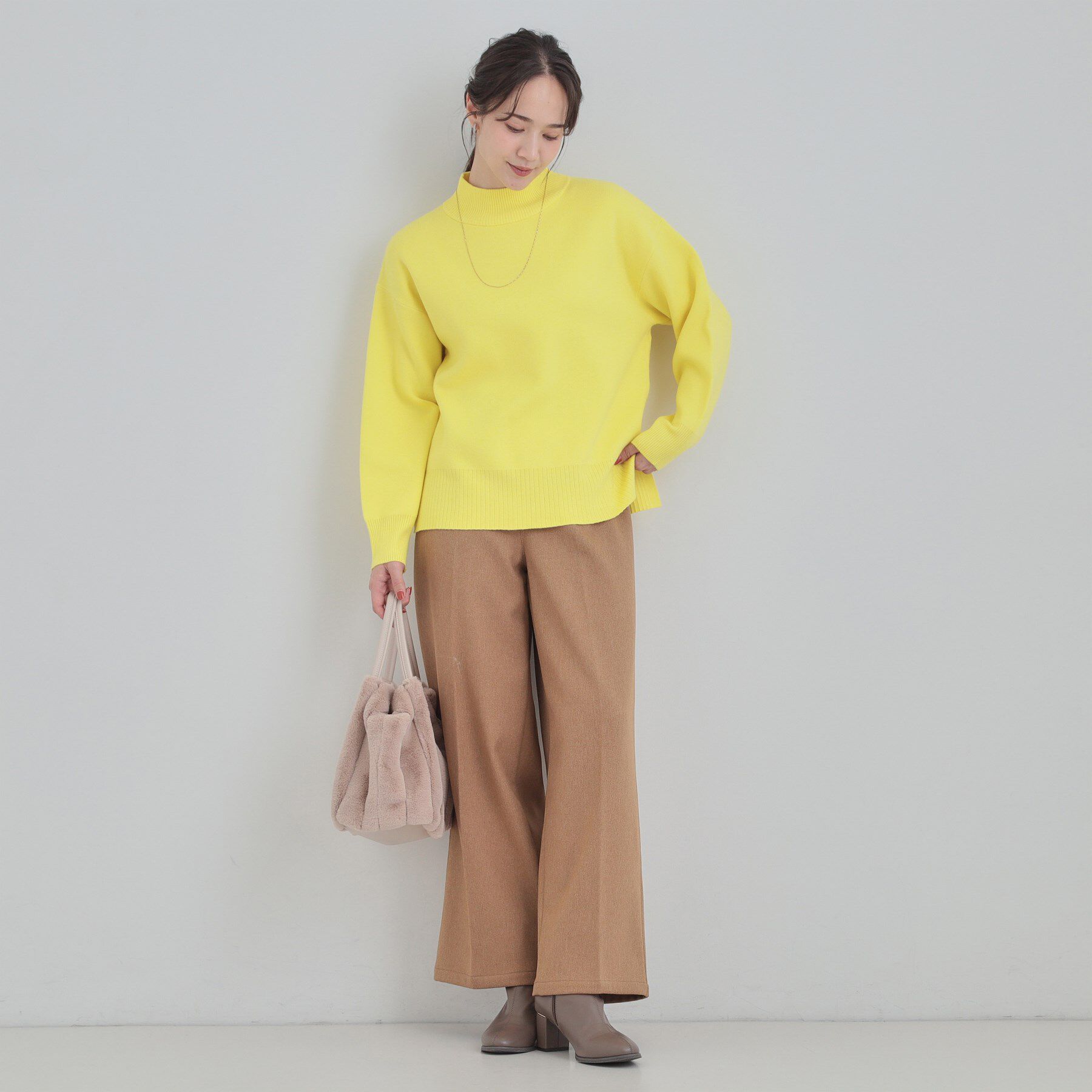 SHOO･LA･RUE「【洗濯機可/S-LL】もちもちハイネックニット」|ニット・セーター|