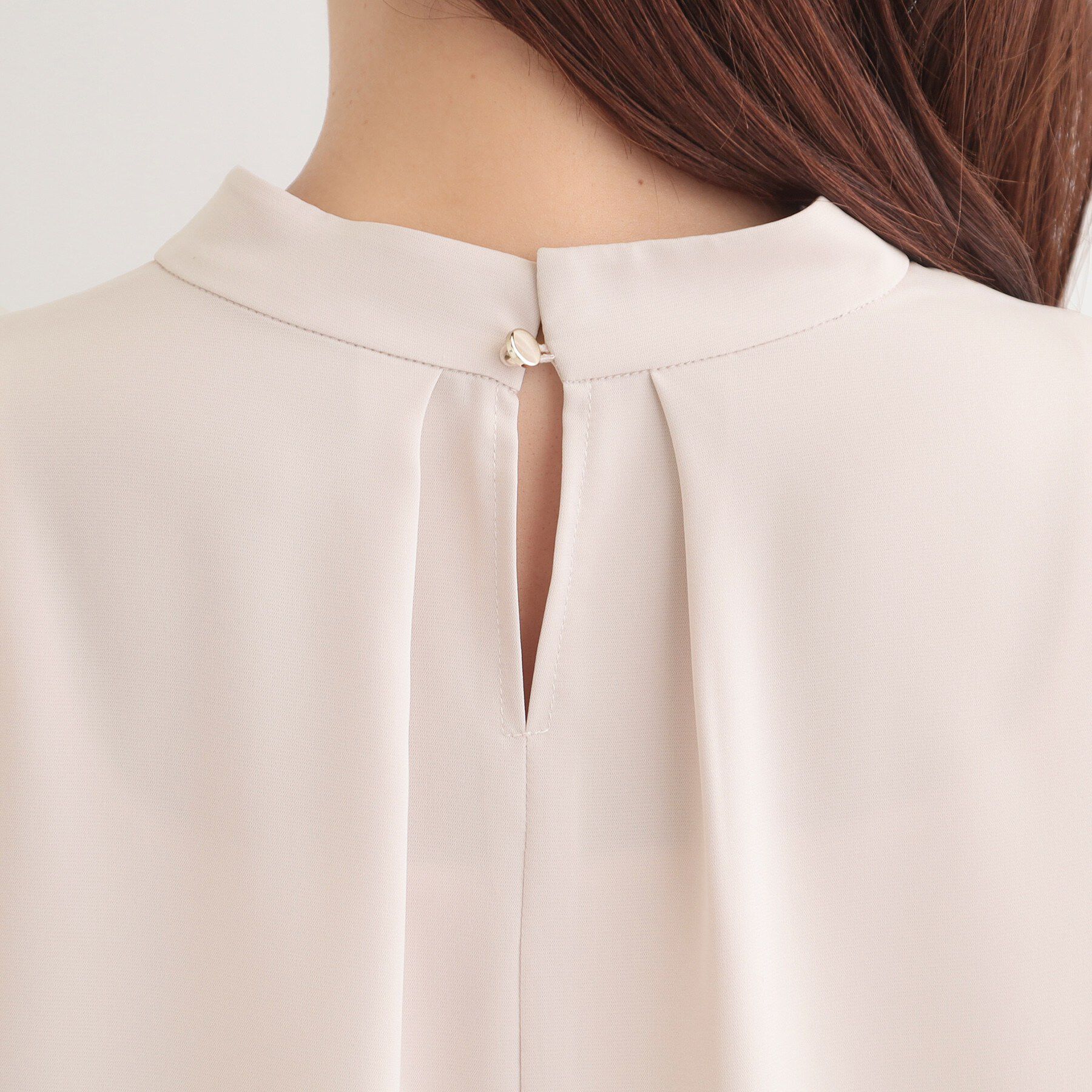 SHOO･LA･RUE「【洗濯機可/吸水速乾】ボウタイ風デザインブラウス」|シャツ・ブラウス|