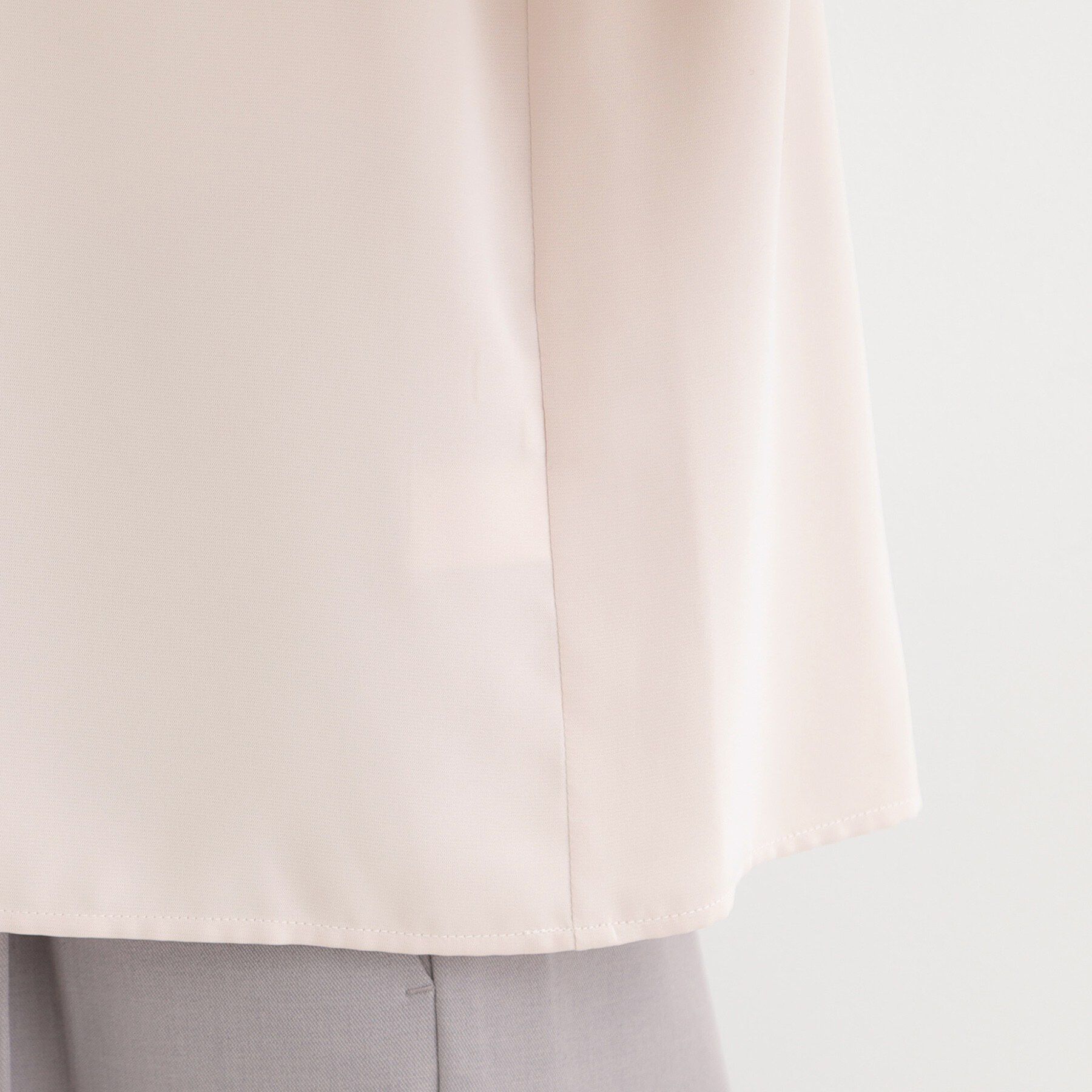 SHOO･LA･RUE「【洗濯機可/吸水速乾】ボウタイ風デザインブラウス」|シャツ・ブラウス|