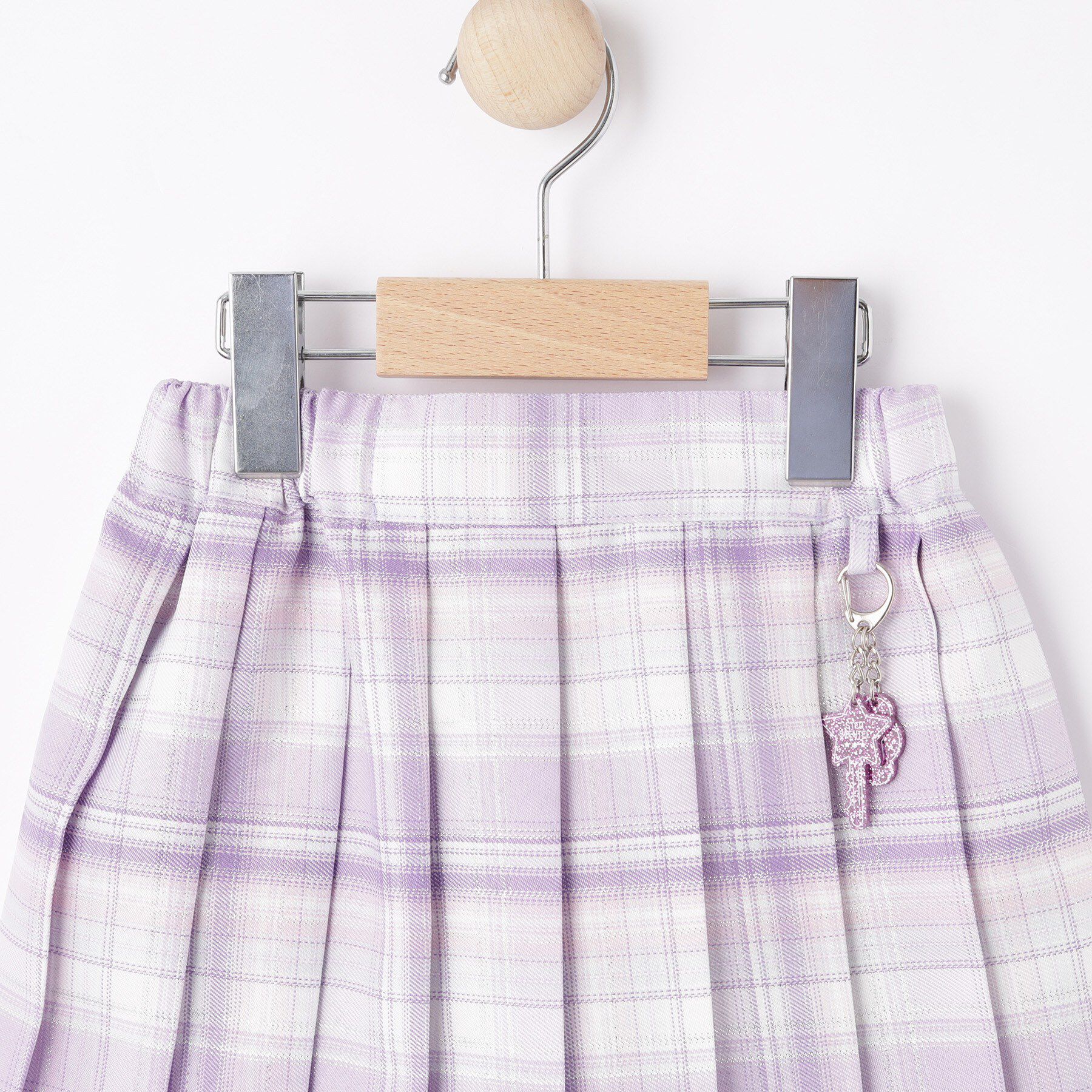 SHOO･LA･RUE「【100-150cm】ラメプリーツスカート」|スカート|