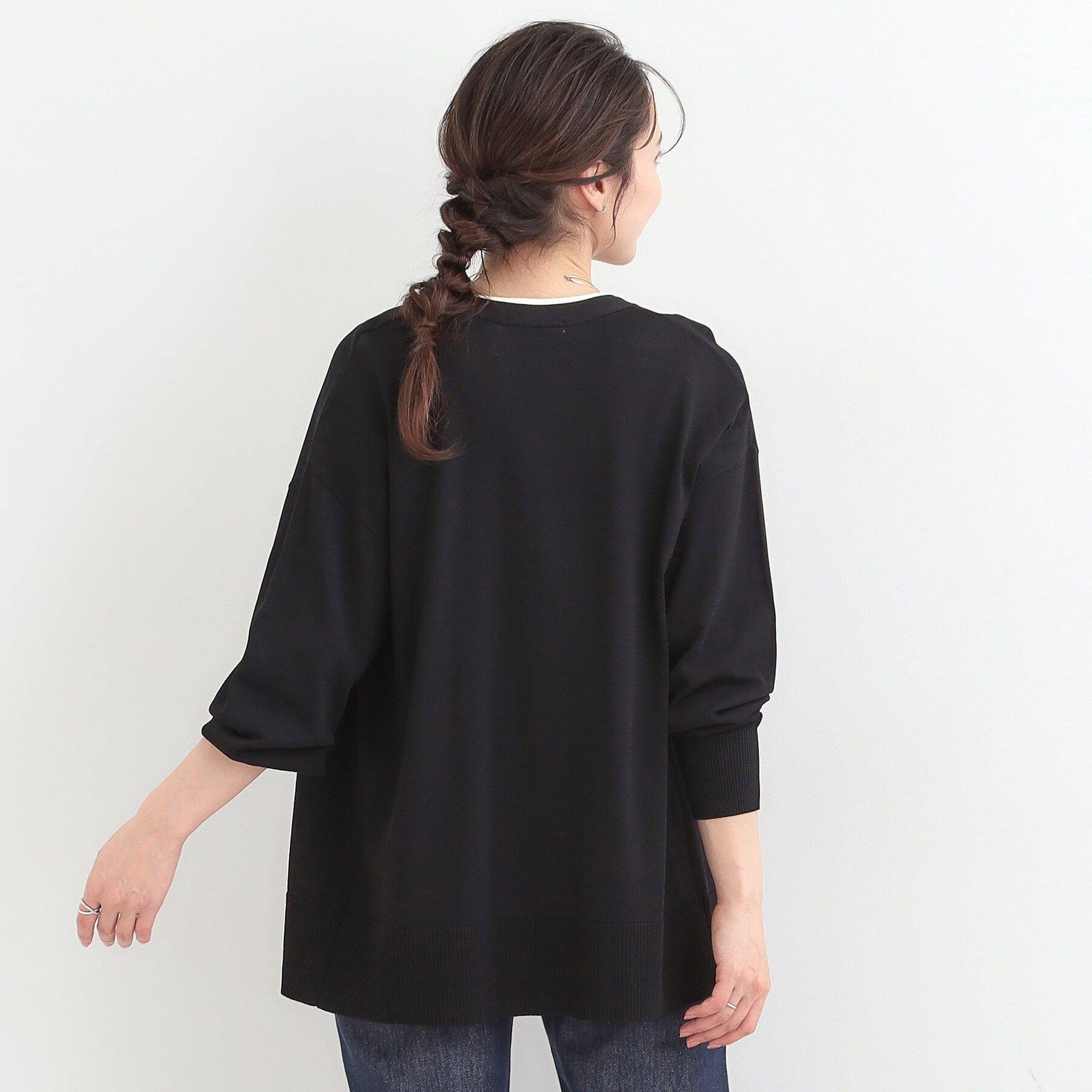 SHOO･LA･RUE「【洗濯機可/ひんやり/UV】着る方が心地よい さらっとタッチ　ミドルカーディガン」|カーディガン|