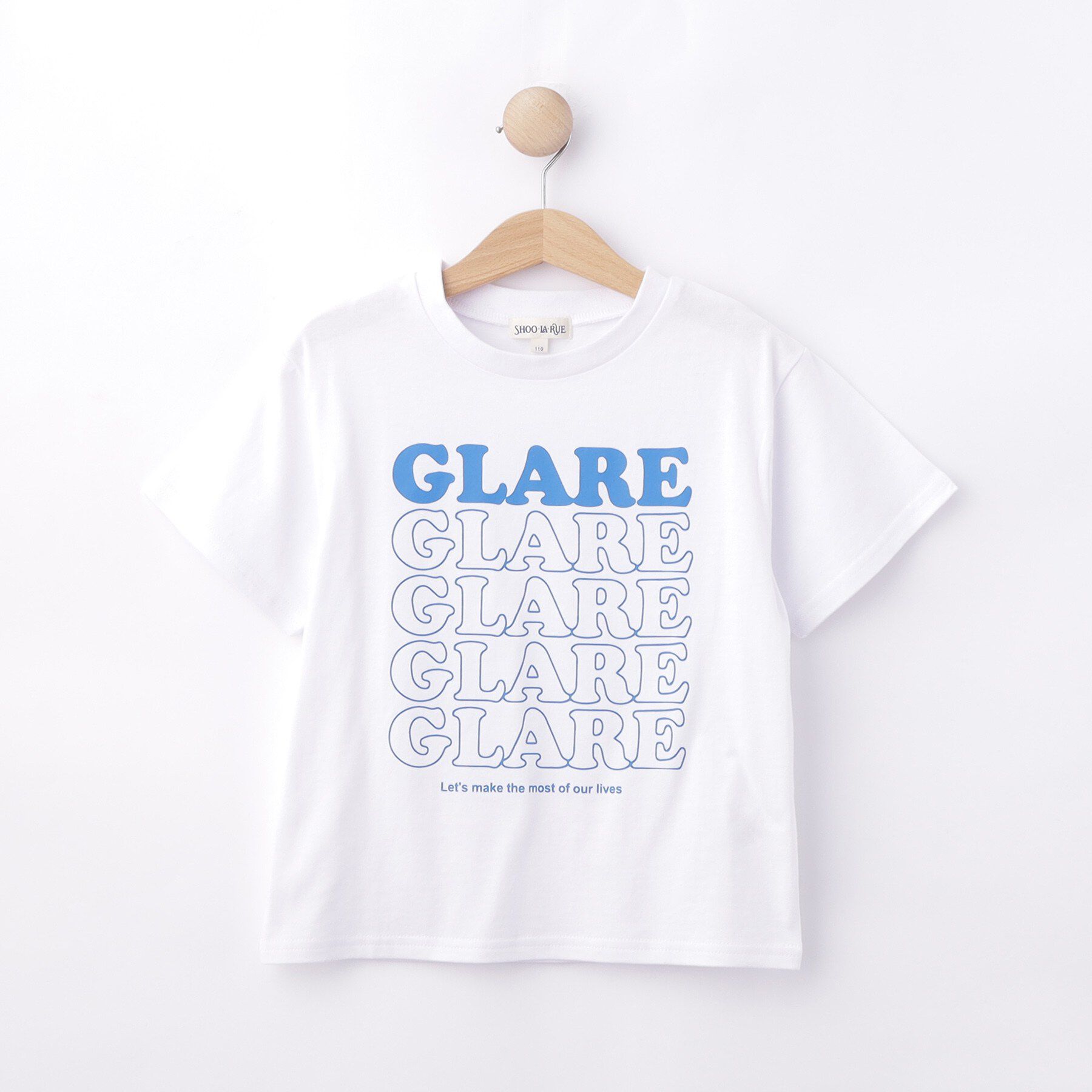 SHOO･LA･RUE「【100-150cm】プリントロゴTシャツ」|Tシャツ・カットソー|ホワイト(001)