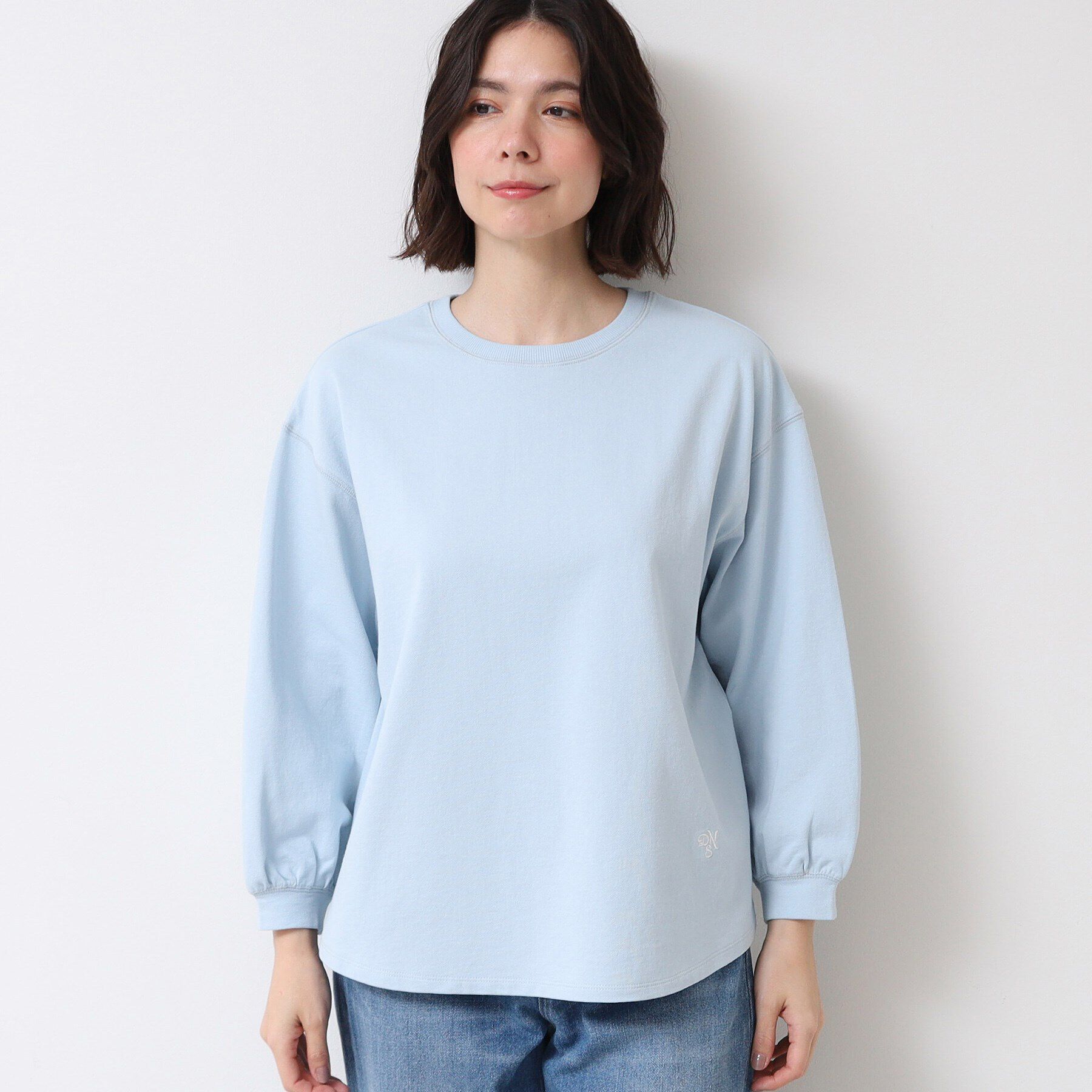 Dessin「【360度可愛い・洗える】バックヘンリーカットソー（9分袖/XS~L）」|Tシャツ・カットソー|