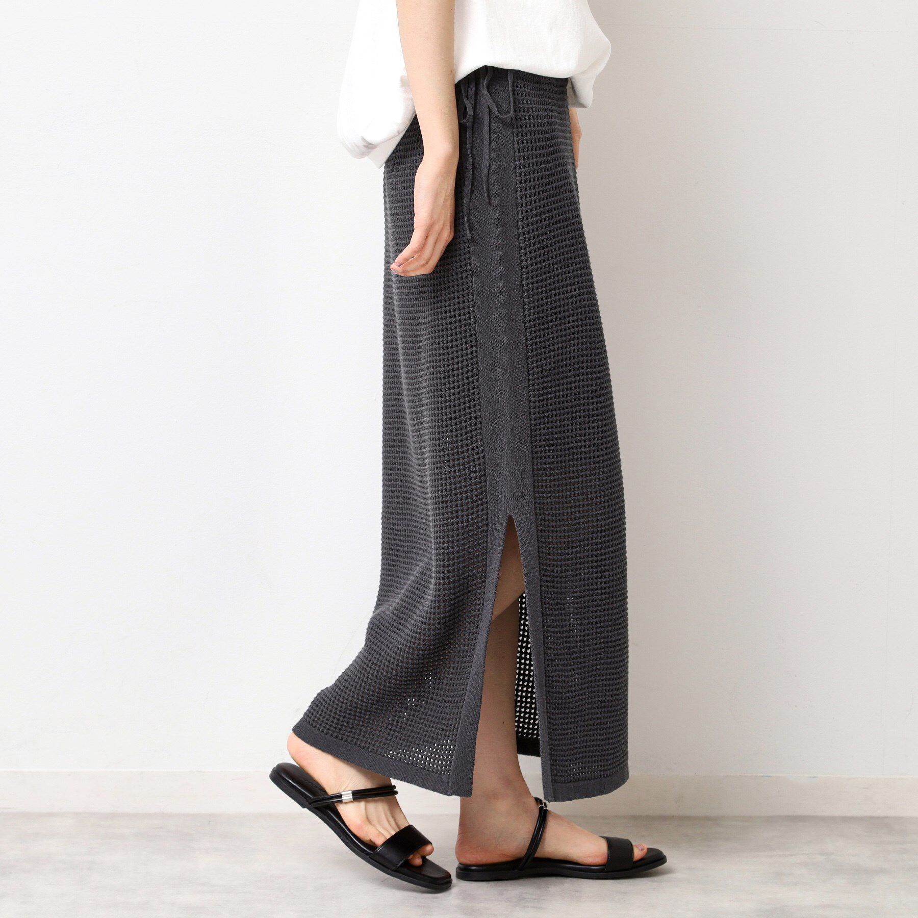 Dessin「【セットアップ可能・ウエストゴム】メッシュニットスカート」|スカート|