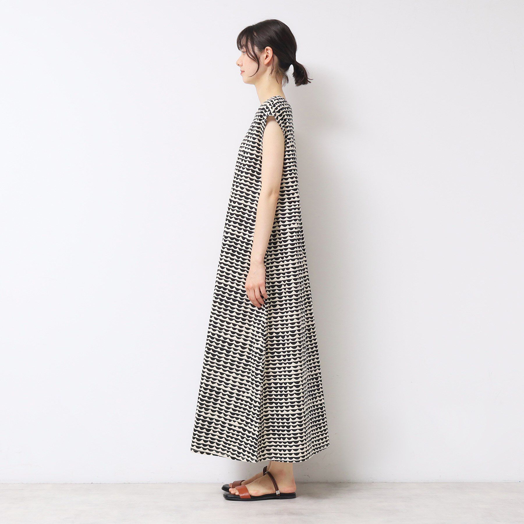 Dessin「【洗える】ウエーブプリントコットンワンピース」|ワンピース|