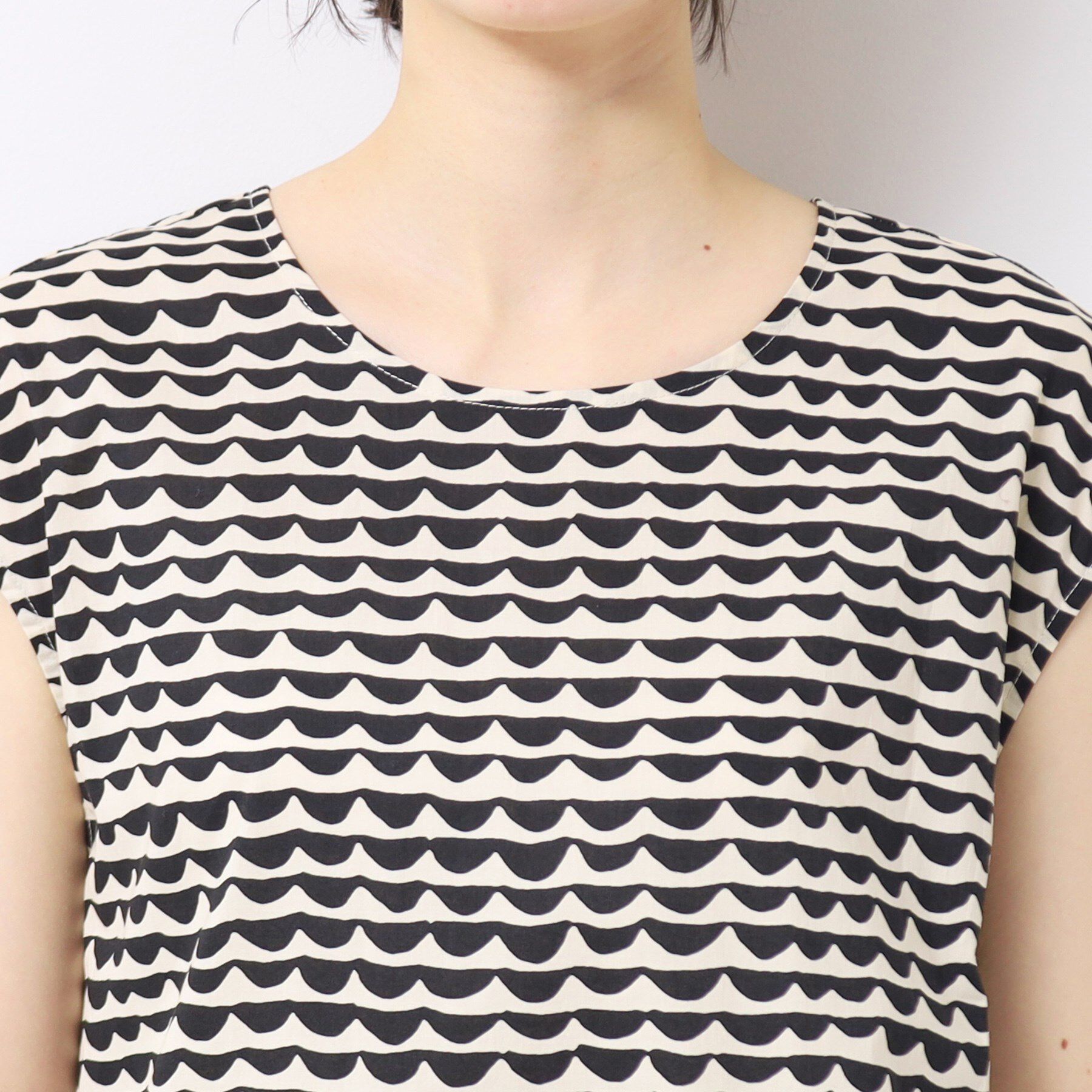 Dessin「【洗える】ウエーブプリントコットンワンピース」|ワンピース|