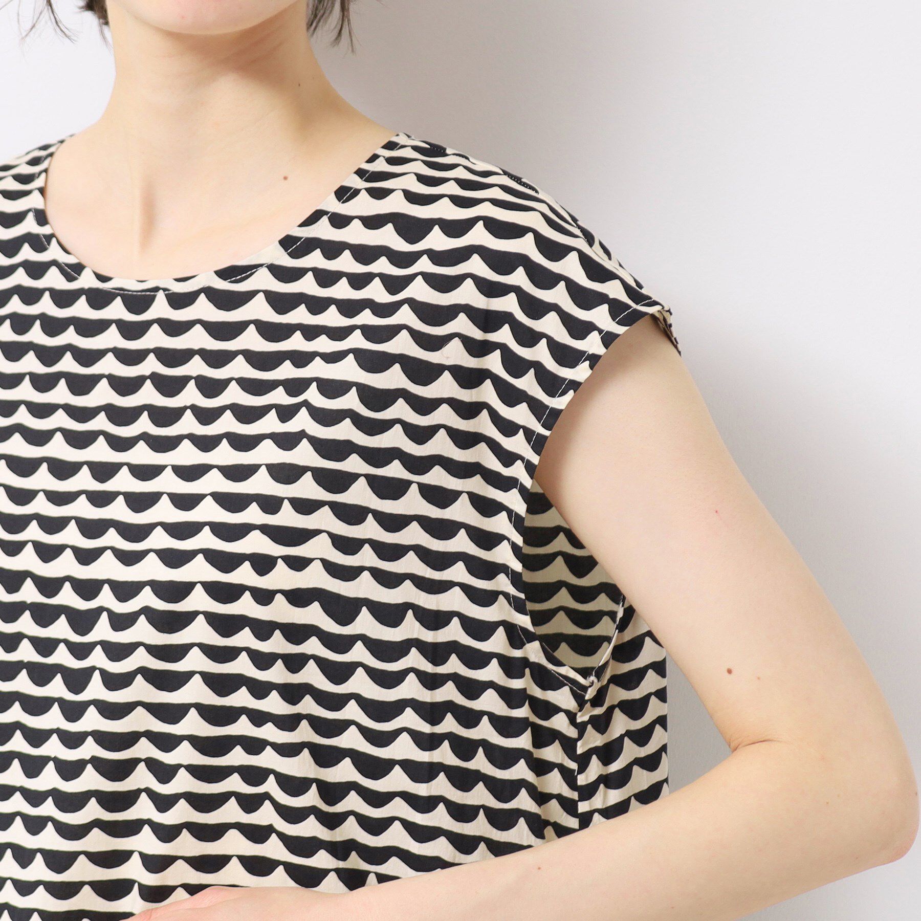 Dessin「【洗える】ウエーブプリントコットンワンピース」|ワンピース|