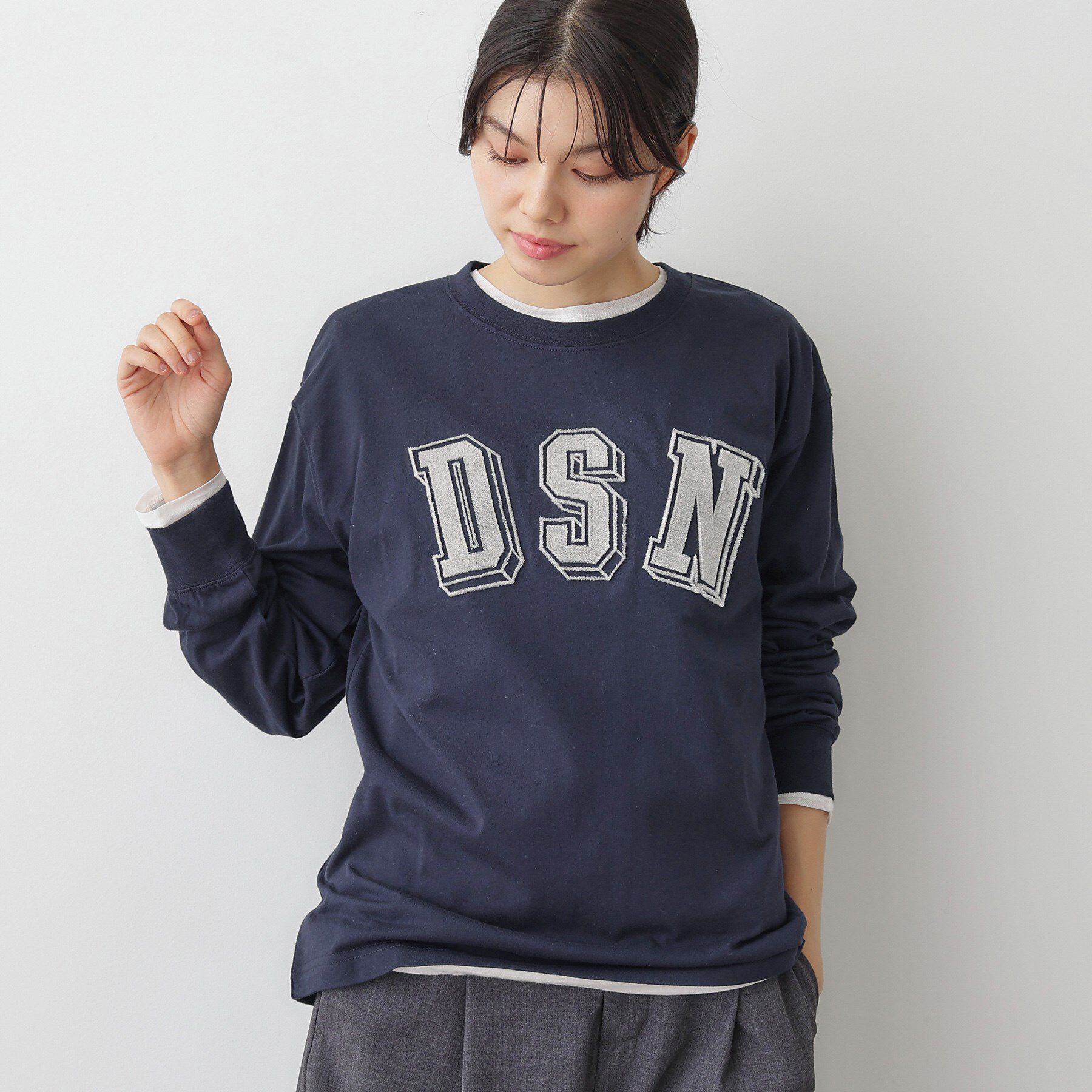 Dessin「【ユニセックス/洗える】ビッグロゴロンT」|Tシャツ・カットソー|