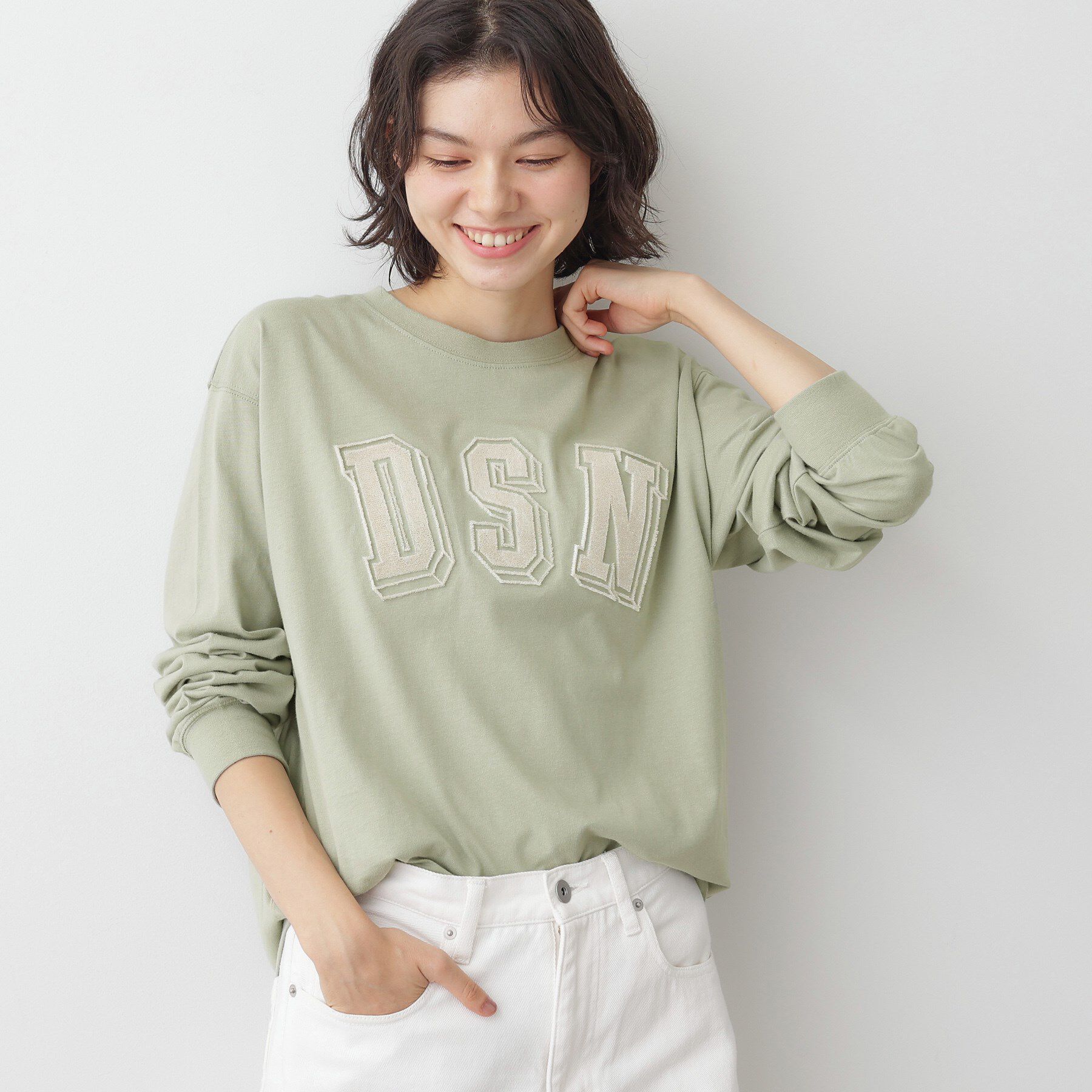 Dessin「【ユニセックス/洗える】ビッグロゴロンT」|Tシャツ・カットソー|