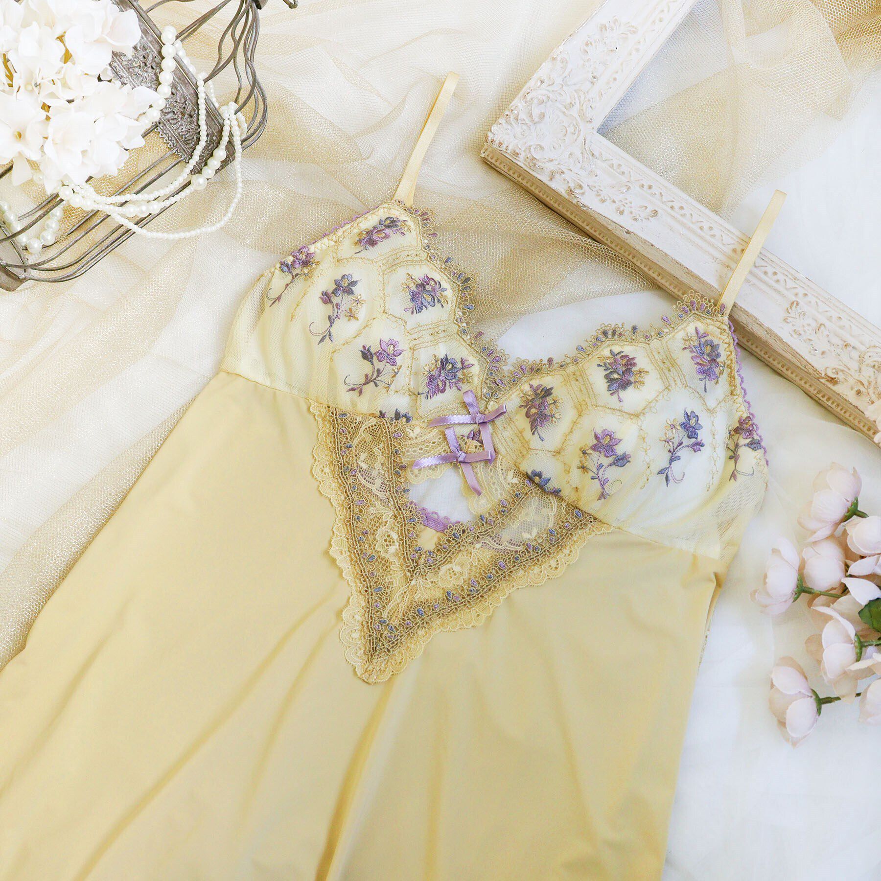 Risa Magli「シーラ カップ付スリップ」|キャミソール|