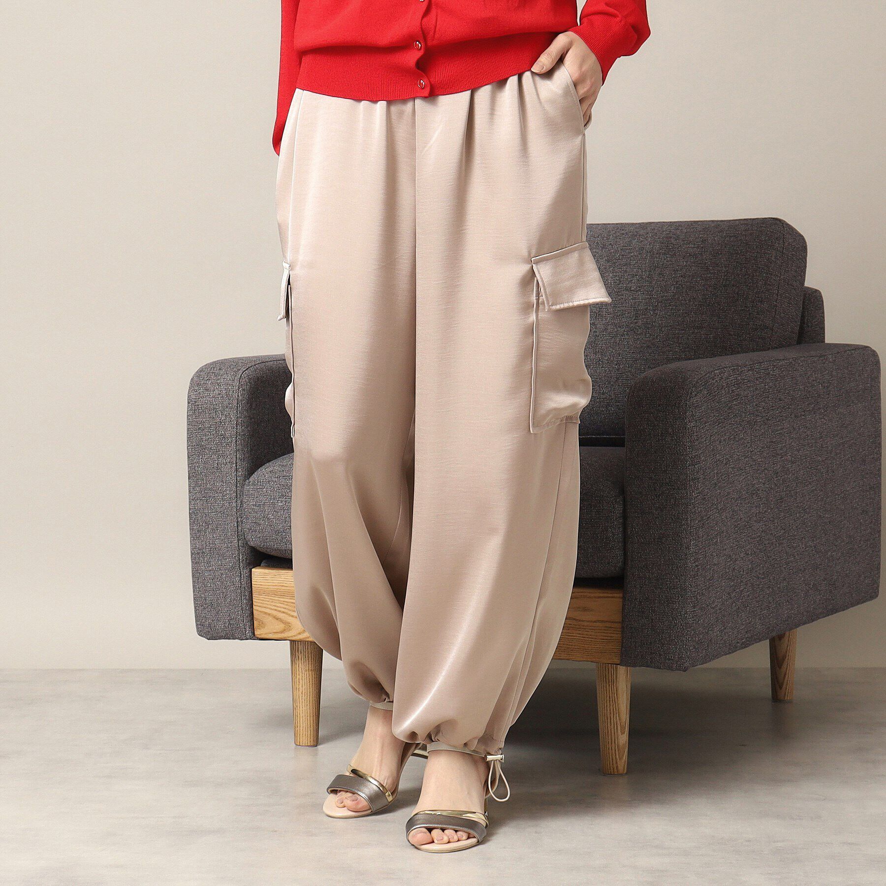 ITS&rsquo;DEMO「【ウエストゴム／手洗い可】サテンパンツ」|その他|