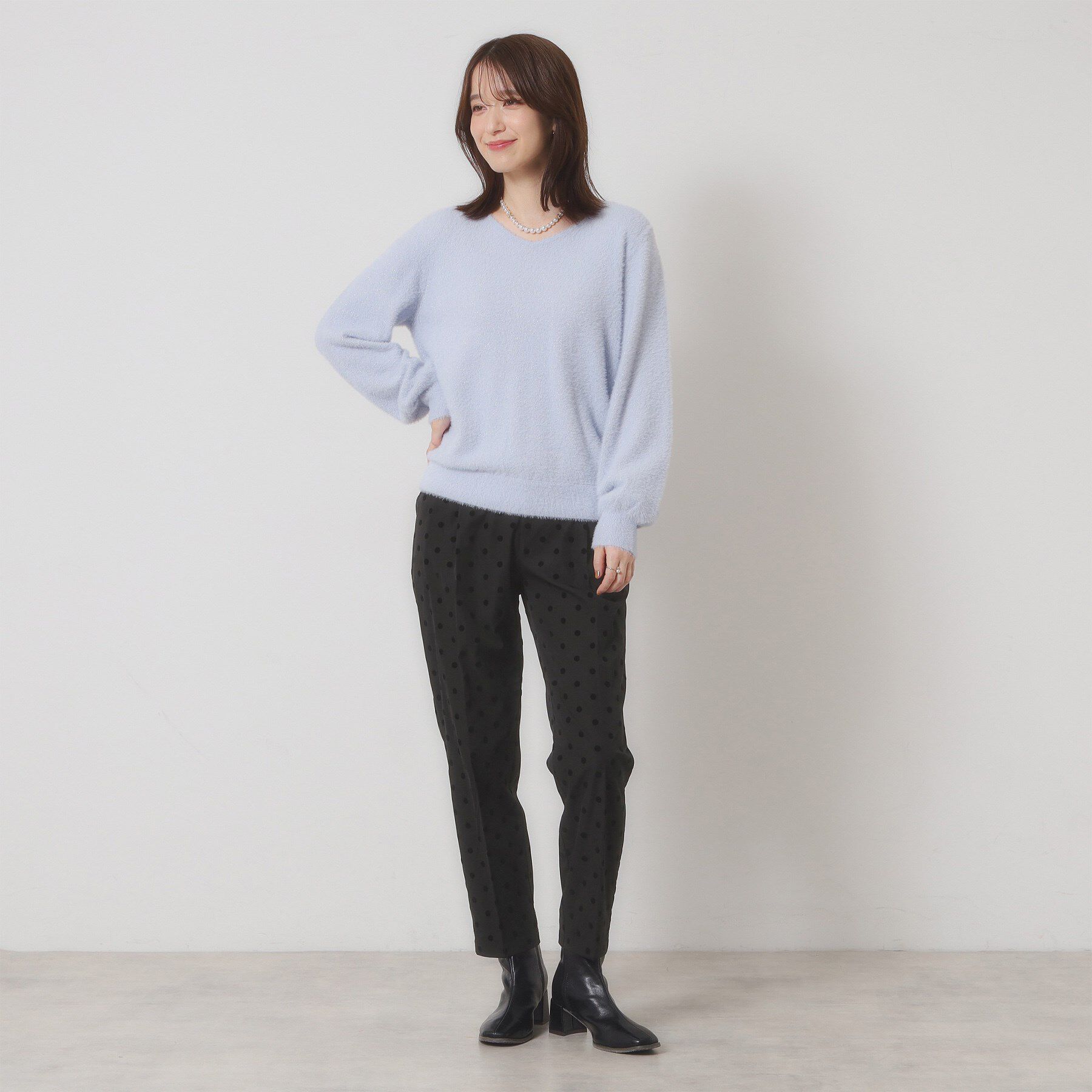 ITS&rsquo;DEMO「【手洗い可／ウエストゴム】フロッキードットパンツ」|その他|