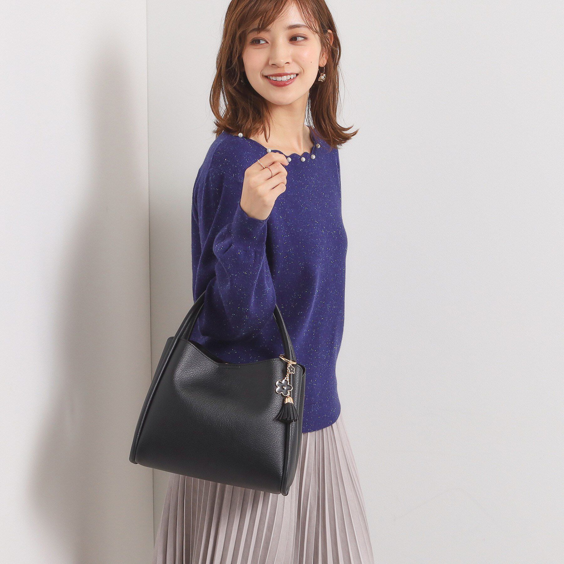 ITS&rsquo;DEMO「【2WAY】チャーム付きミニトート」|ハンドバッグ|